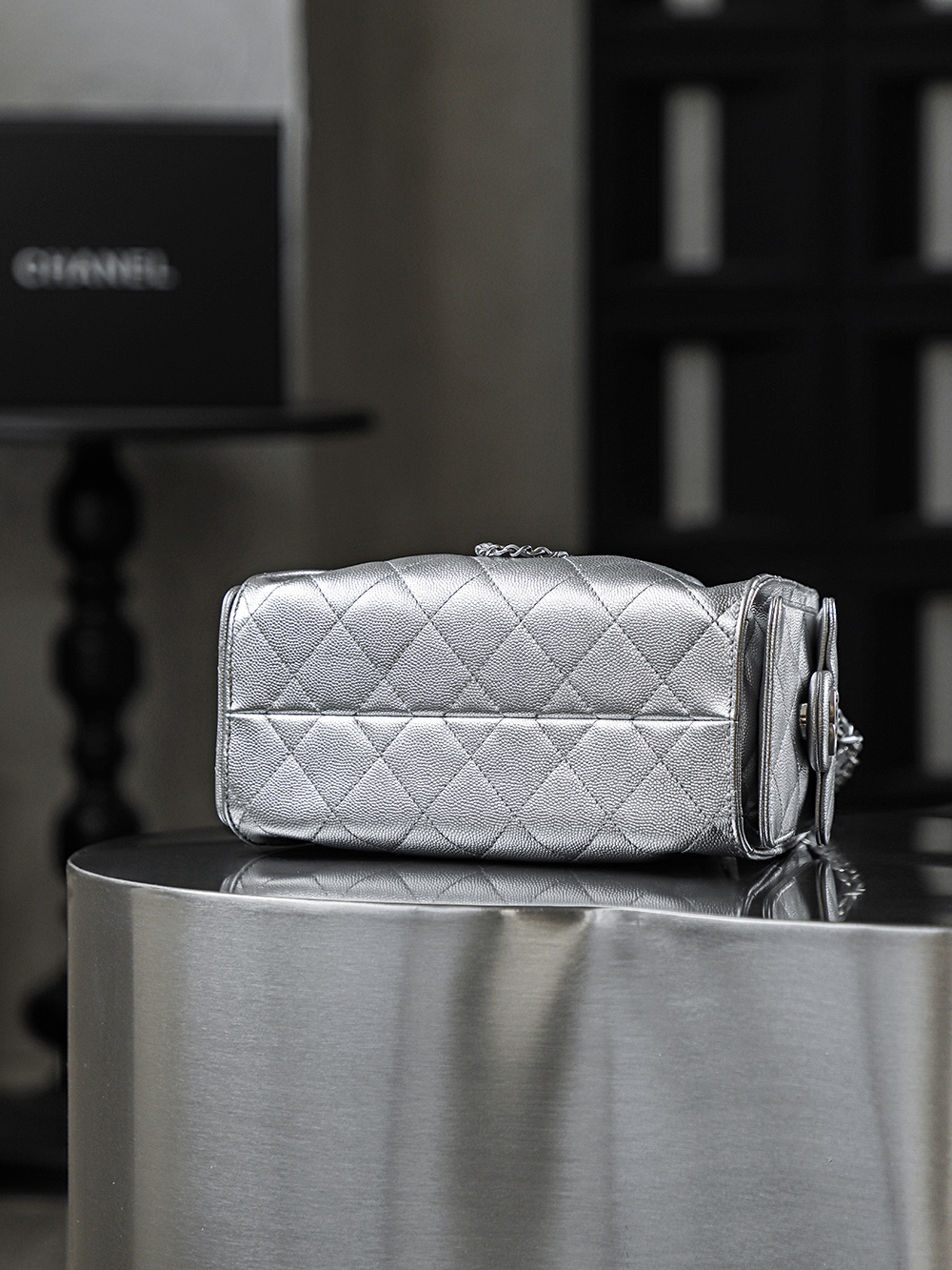 CHA 25bag 26C mini  High-End Replica Luxury Reps 嬉皮包单肩包  银色A5 AS5631-B22716-U5341