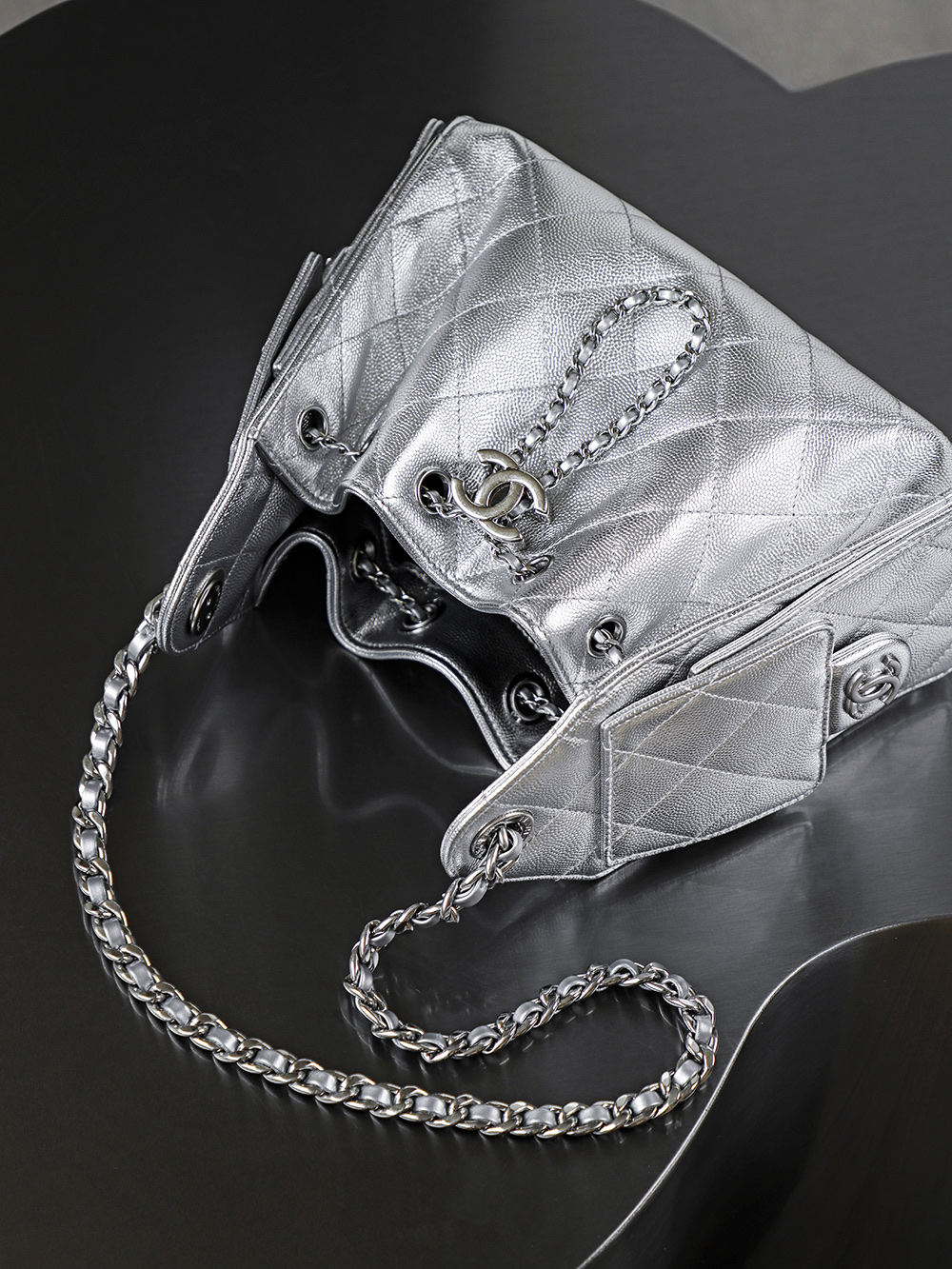 CHA 25bag 26C mini  High-End Replica Luxury Reps 嬉皮包单肩包  银色A5 AS5631-B22716-U5341