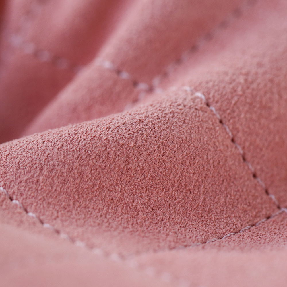 CHA 25bag 26C mini  High-End Replica Luxury Reps 嬉皮包单肩包 麂皮 粉红色 A5 AS5631-B18799-U5336