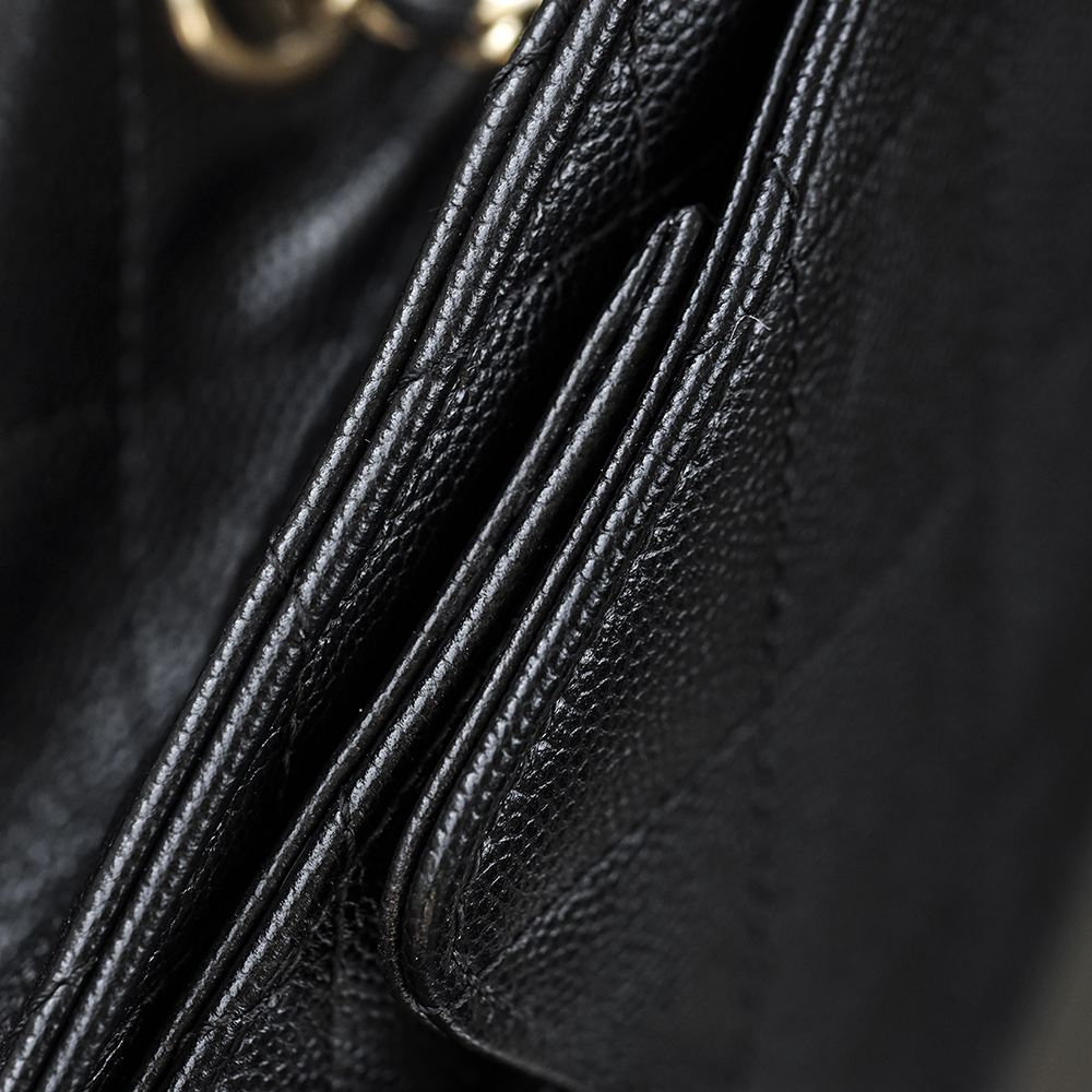 CHA 25bag 26C mini  High-End Replica Luxury Reps 嬉皮包单肩包 黑色颗粒 A5 AS5631-B20304-94305