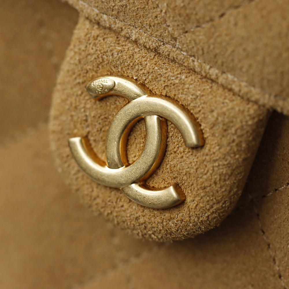 CHA 25bag 25C  Small High-End Replica Luxury Reps 嬉皮包单肩包 奶茶色 A5 AS5293-B18799-U5319