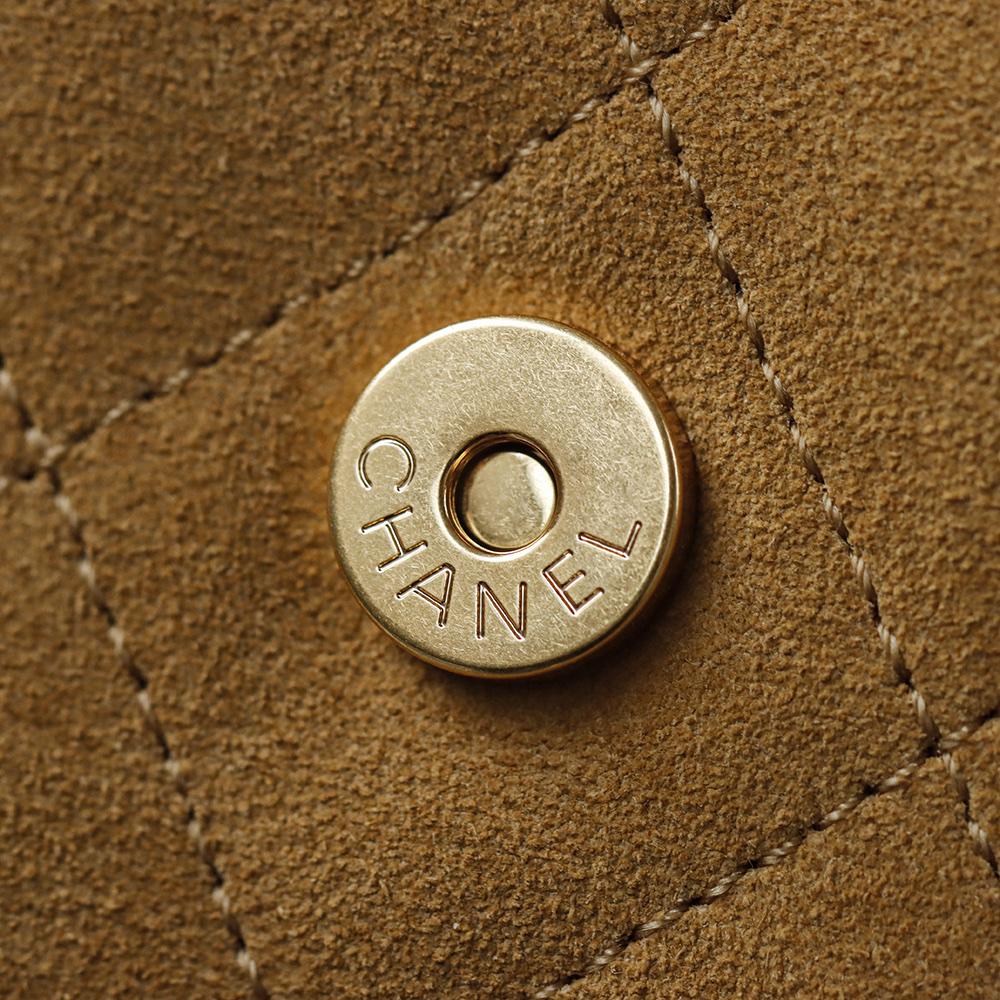 CHA 25bag 25C  Small High-End Replica Luxury Reps 嬉皮包单肩包 奶茶色 A5 AS5293-B18799-U5319