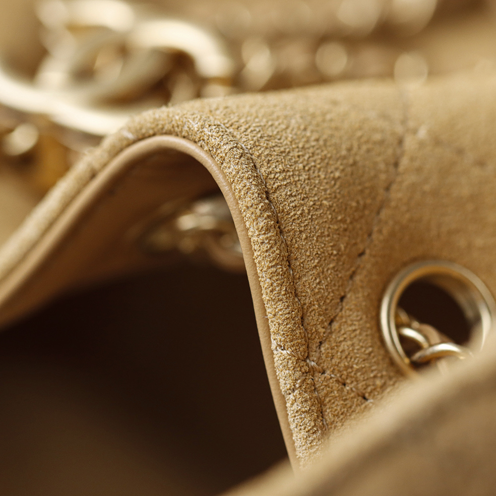 CHA 25bag 25C  Small High-End Replica Luxury Reps 嬉皮包单肩包 奶茶色 A5 AS5293-B18799-U5319