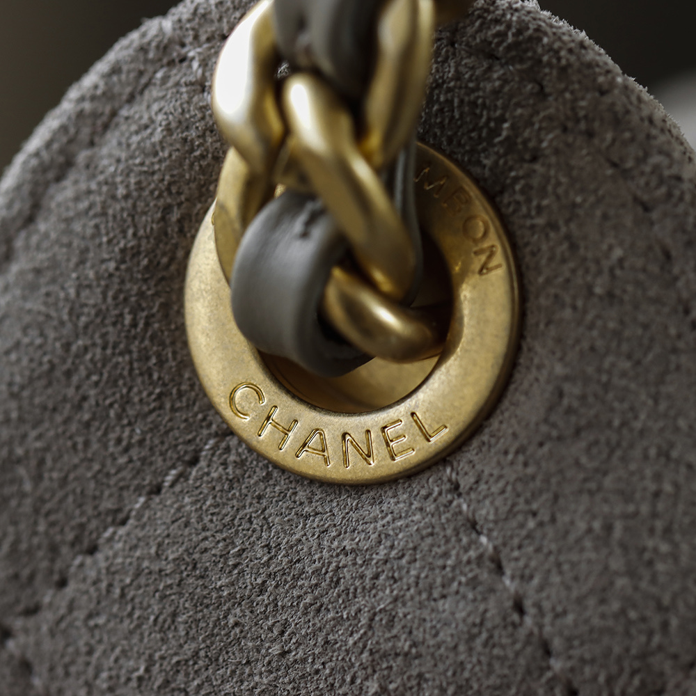 CHA 25bag 25C  Small High-End Replica Luxury Reps 嬉皮包单肩包 深灰色 A5 AS5293-B18799-NACAA