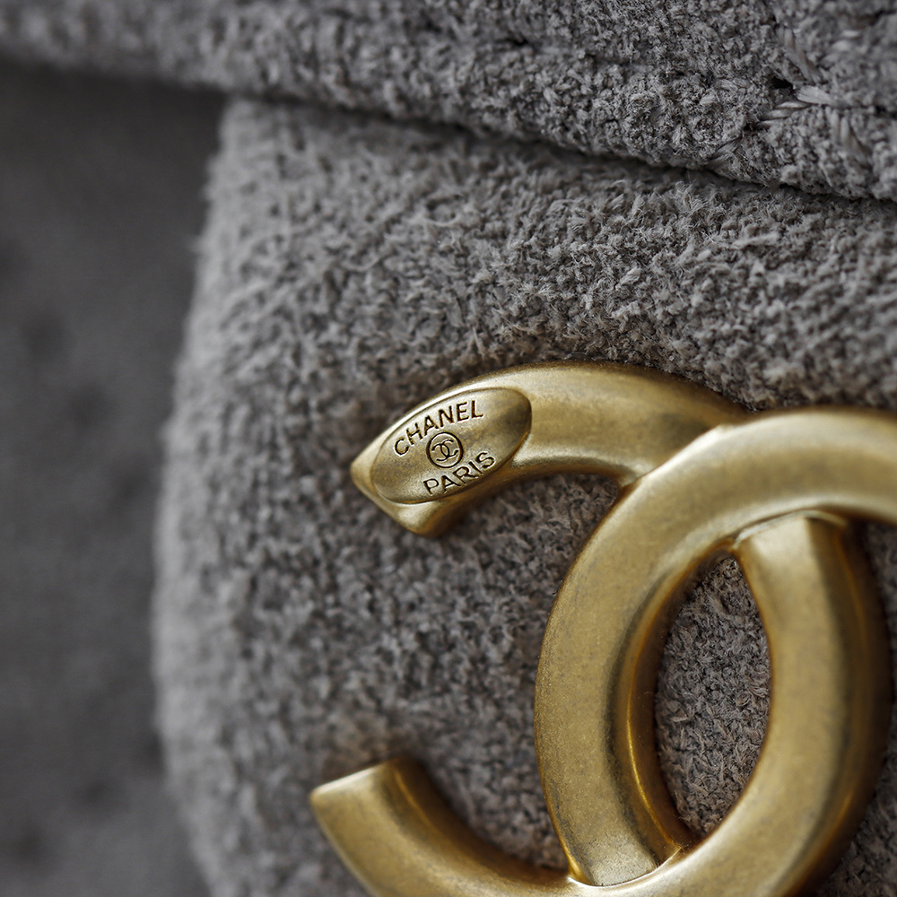 CHA 25bag 25C  Small High-End Replica Luxury Reps 嬉皮包单肩包 深灰色 A5 AS5293-B18799-NACAA