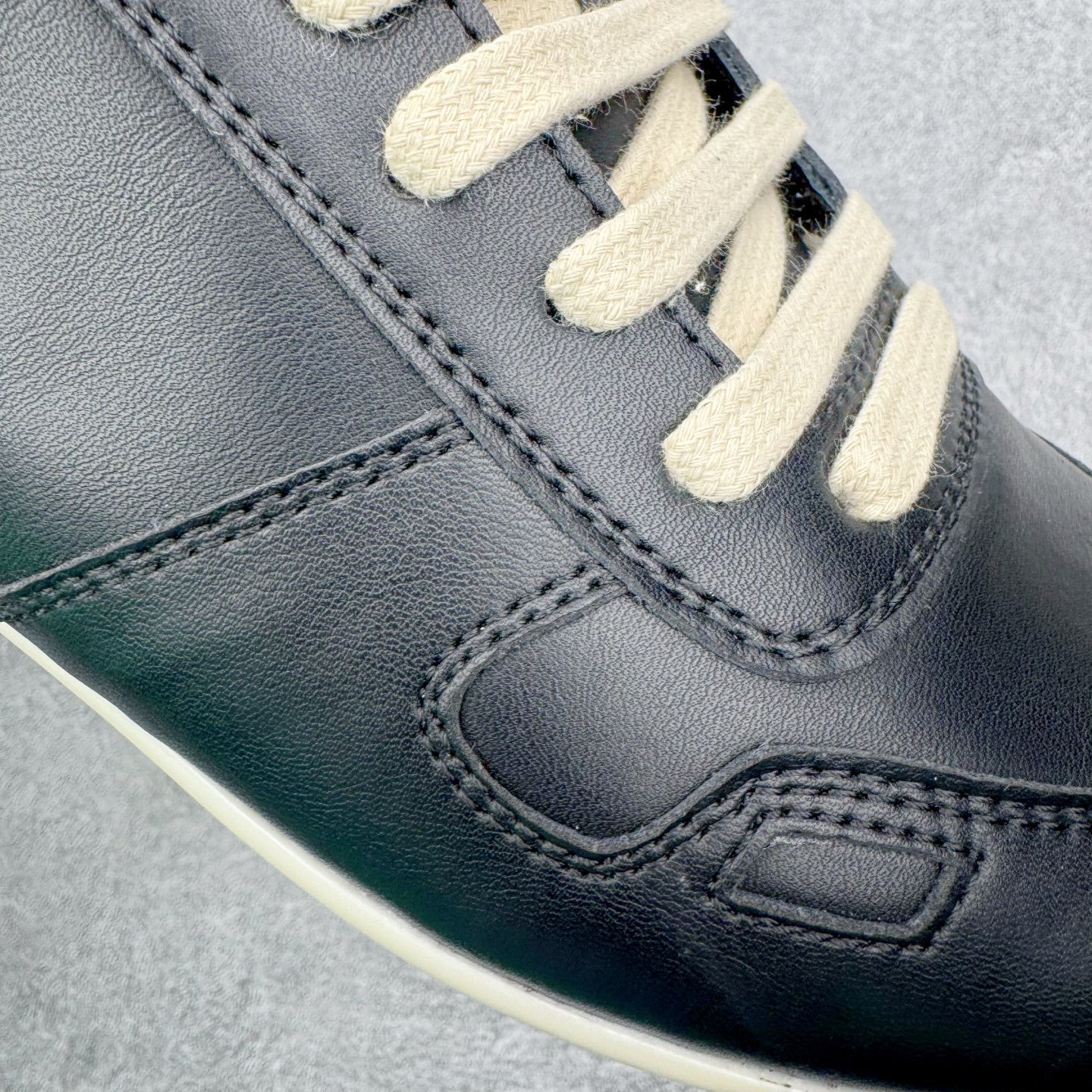 RICK OWENS/RO RUNNER  RO  低筒  板鞋 休闲鞋 波鞋 男鞋  平底 牛皮 黑色 RU02E1889LCO-911