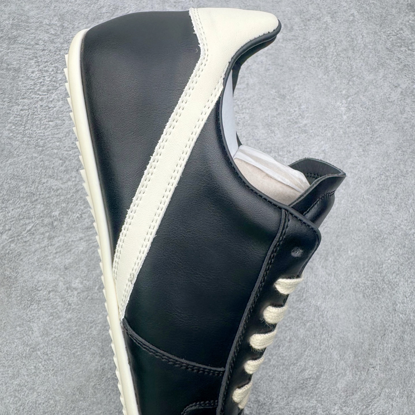 RICK OWENS/RO RUNNER  RO  低筒  板鞋 休闲鞋 波鞋 男鞋  平底 牛皮 黑色 RU02E1889LCO-911