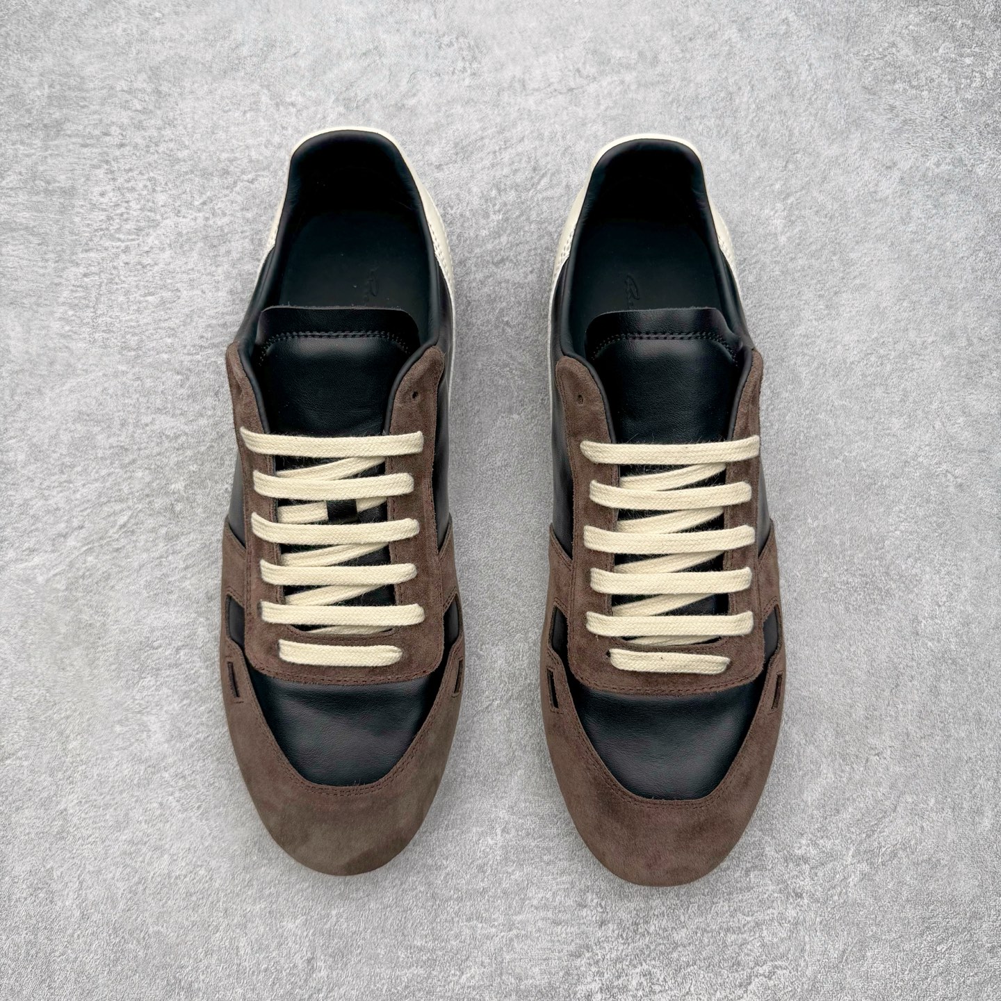 RICK OWENS/RO RUNNER  RO  低筒  板鞋 休闲鞋 波鞋 男鞋  平底 麂皮 棕色 RU02E1889LVOOCO-78911