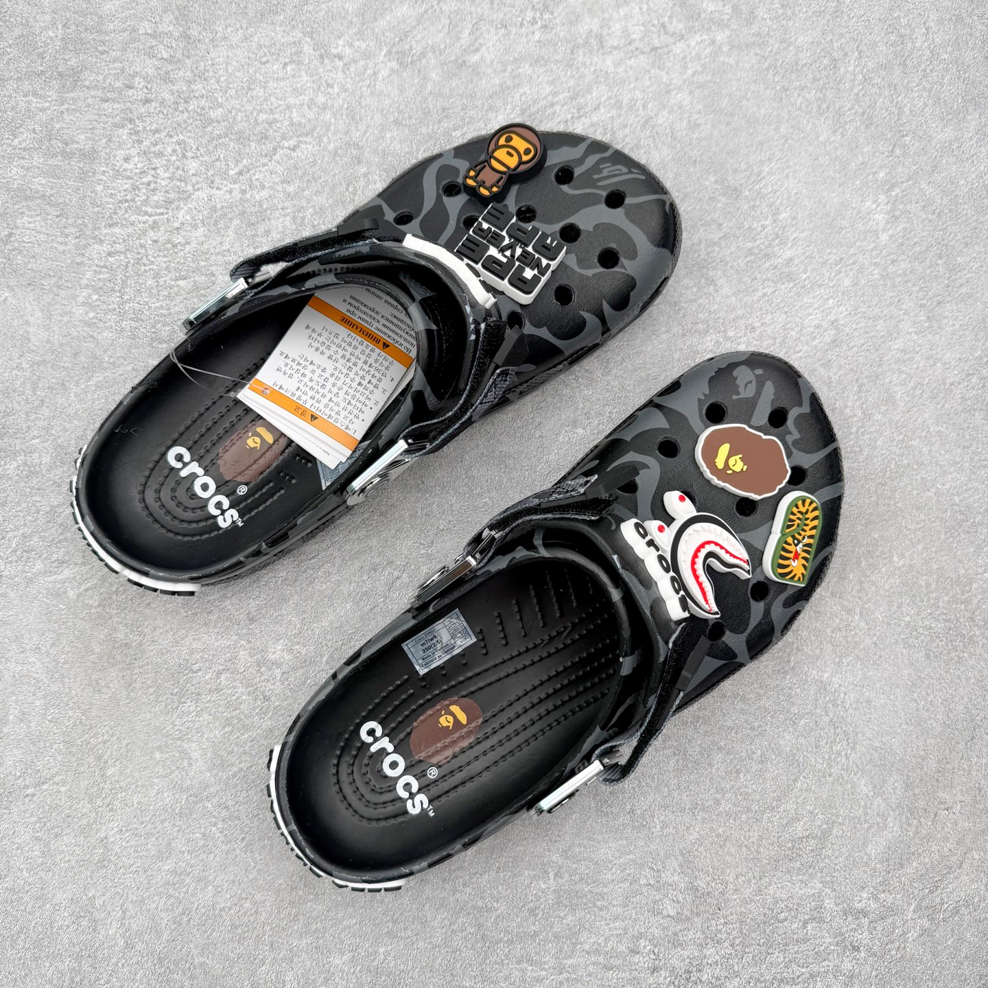 BATHING APE x Crocs Classic clog 卡骆驰  EVA 通勤 凉鞋 室内外 拖鞋 沙滩鞋  洞洞鞋  