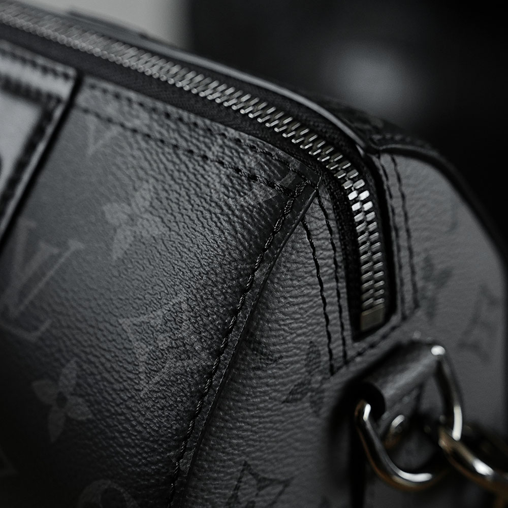 LOUIS VUITTON 路易威登 CITY KEEPALL 经典老花满印 斜挎包 单肩包 手提包 黑色 M45936