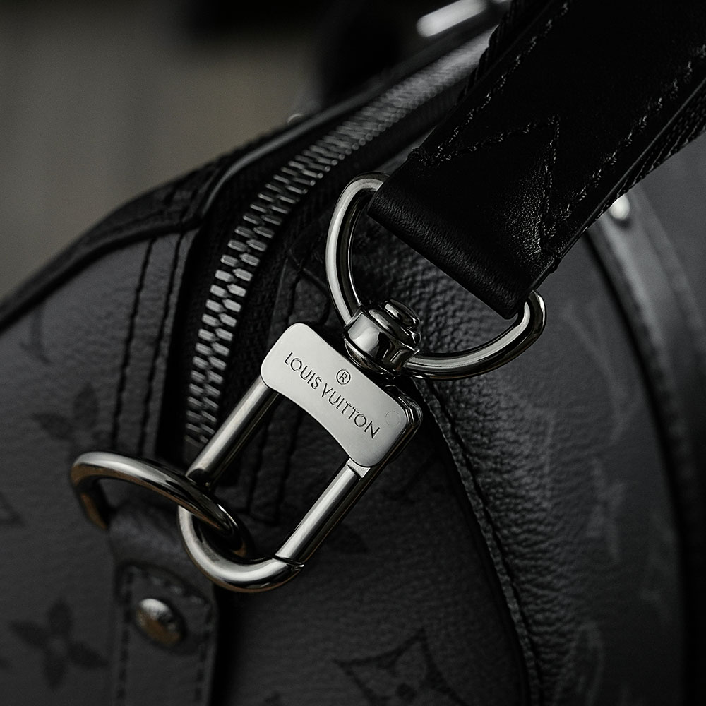 LOUIS VUITTON 路易威登 CITY KEEPALL 经典老花满印 斜挎包 单肩包 手提包 黑色 M45936