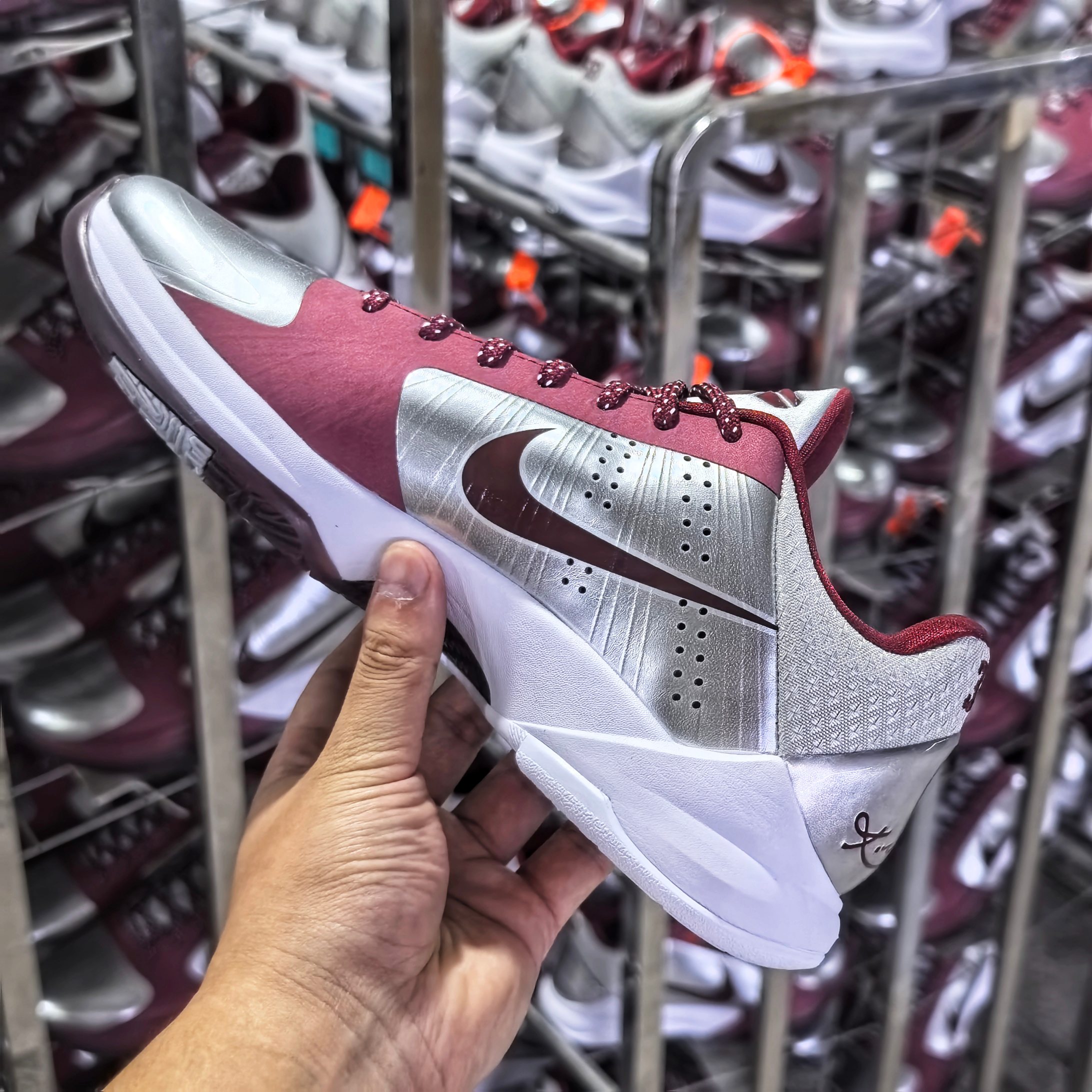 STAR S级 Kobe5 Protro Lower Merion Aces Away   前掌气垫 后掌EVA 籃球鞋 球鞋 實戰鞋  真碳板  波鞋  银红 IM0557-001