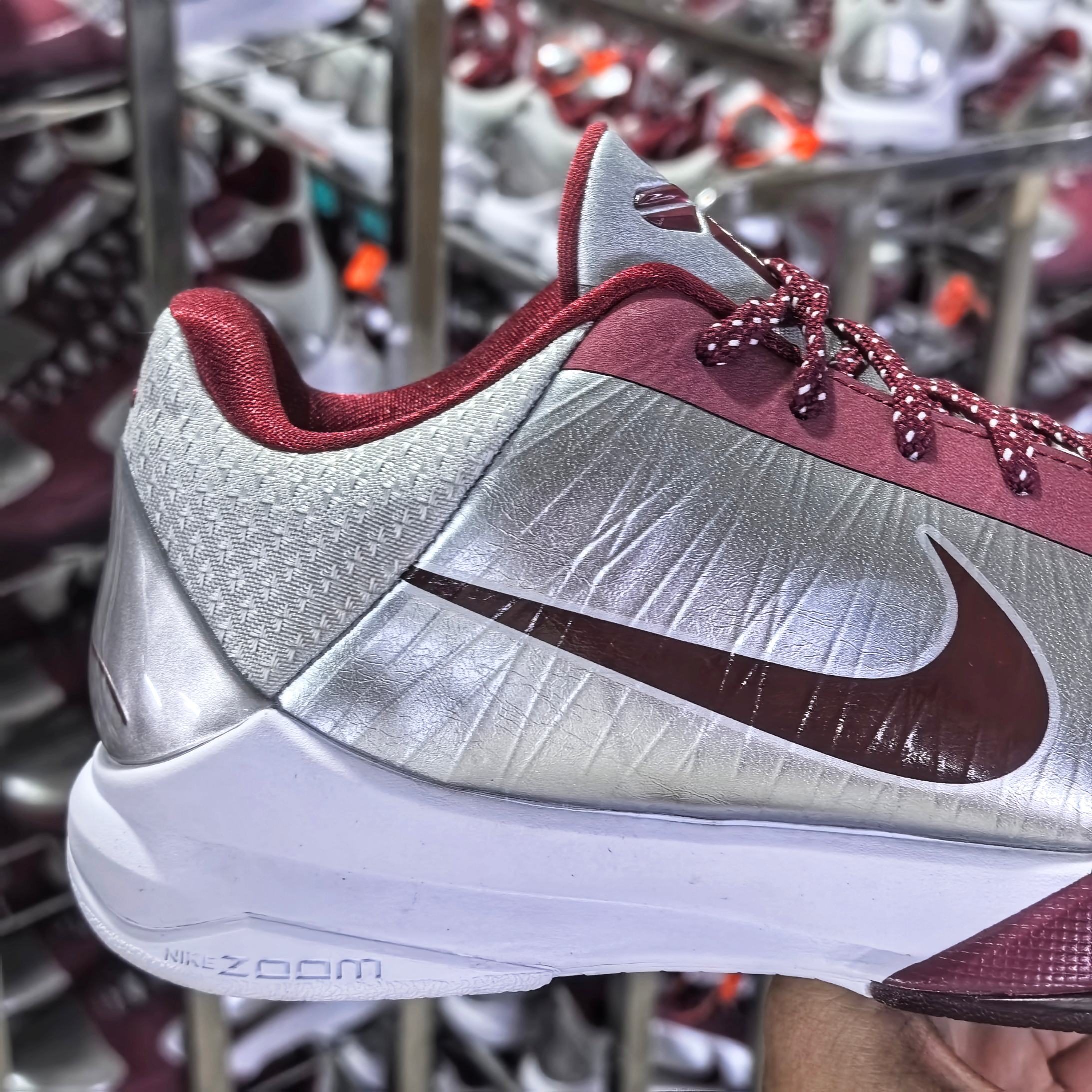 STAR S级 Kobe5 Protro Lower Merion Aces Away   前掌气垫 后掌EVA 籃球鞋 球鞋 實戰鞋  真碳板  波鞋  银红 IM0557-001