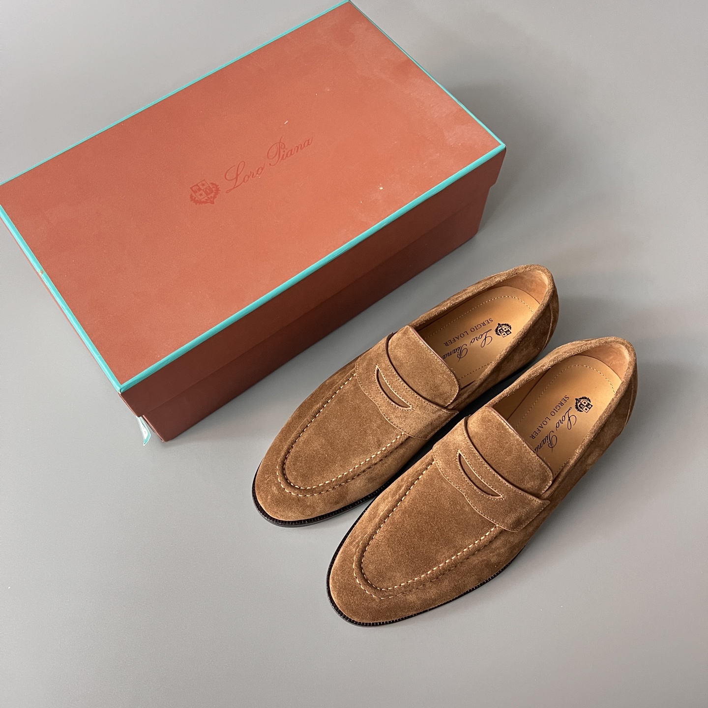 Loro Piana LP Sergio  End Walk Low-top Comfortable and casual Men's Shoes 麂皮 一脚蹬 运动鞋 波鞋  FAO9641_HA85