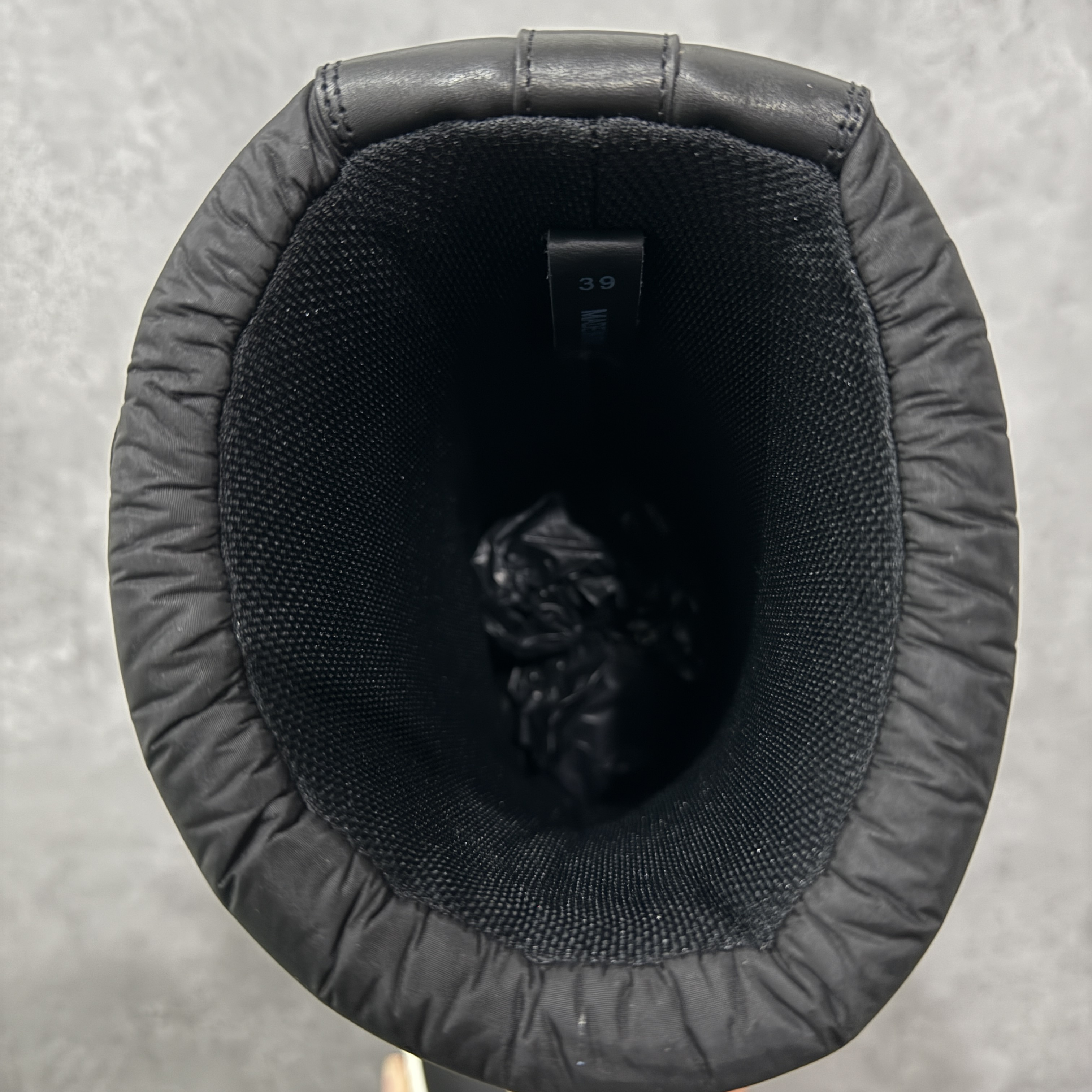 Moncler RICK OWENS RO 圆头 高筒  板鞋 休闲鞋 波鞋 男鞋   厚底  高筒 黑白 MU02C4H20M3863-999