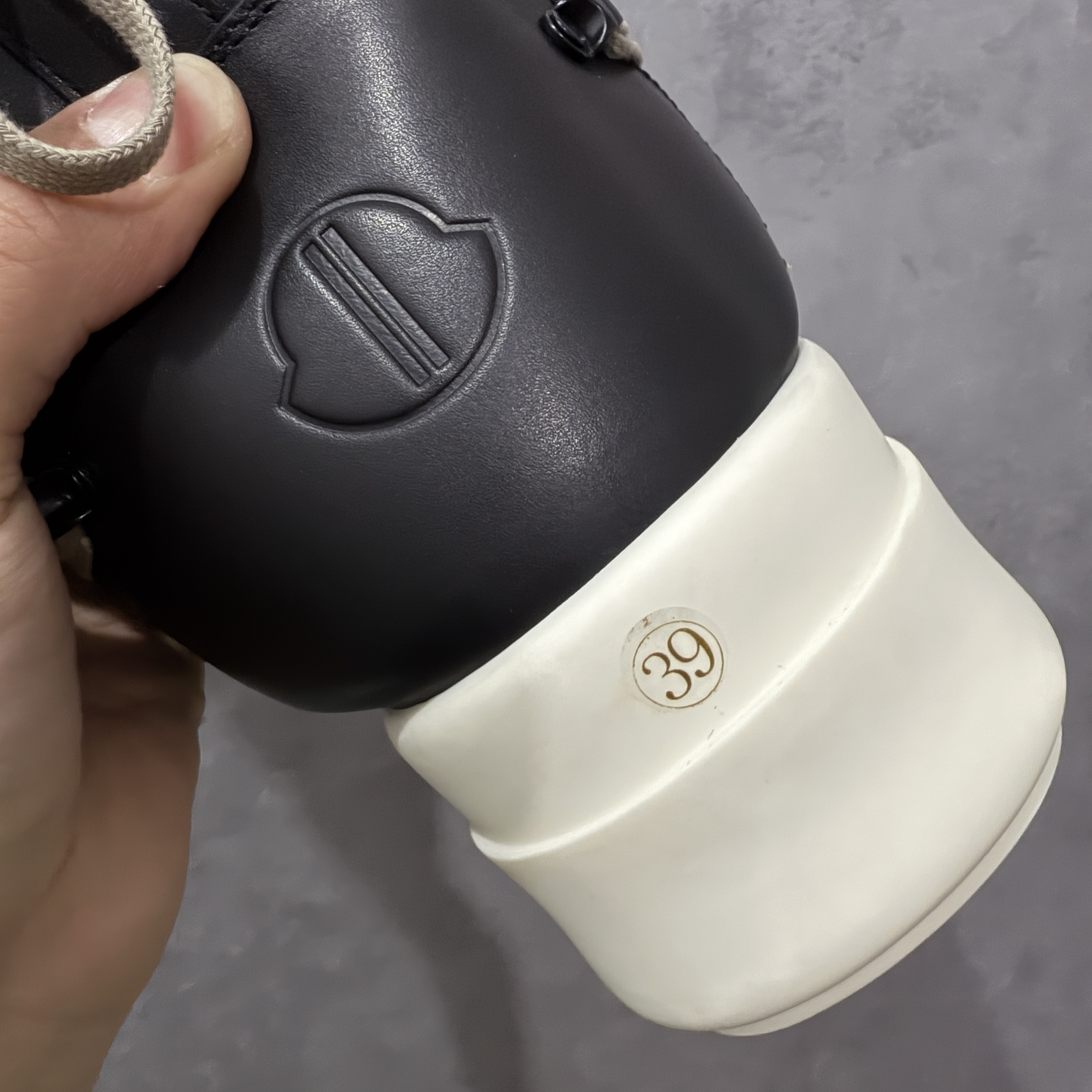 Moncler RICK OWENS RO 圆头 高筒  板鞋 休闲鞋 波鞋 男鞋   厚底  高筒 黑白 MU02C4H20M3863-999