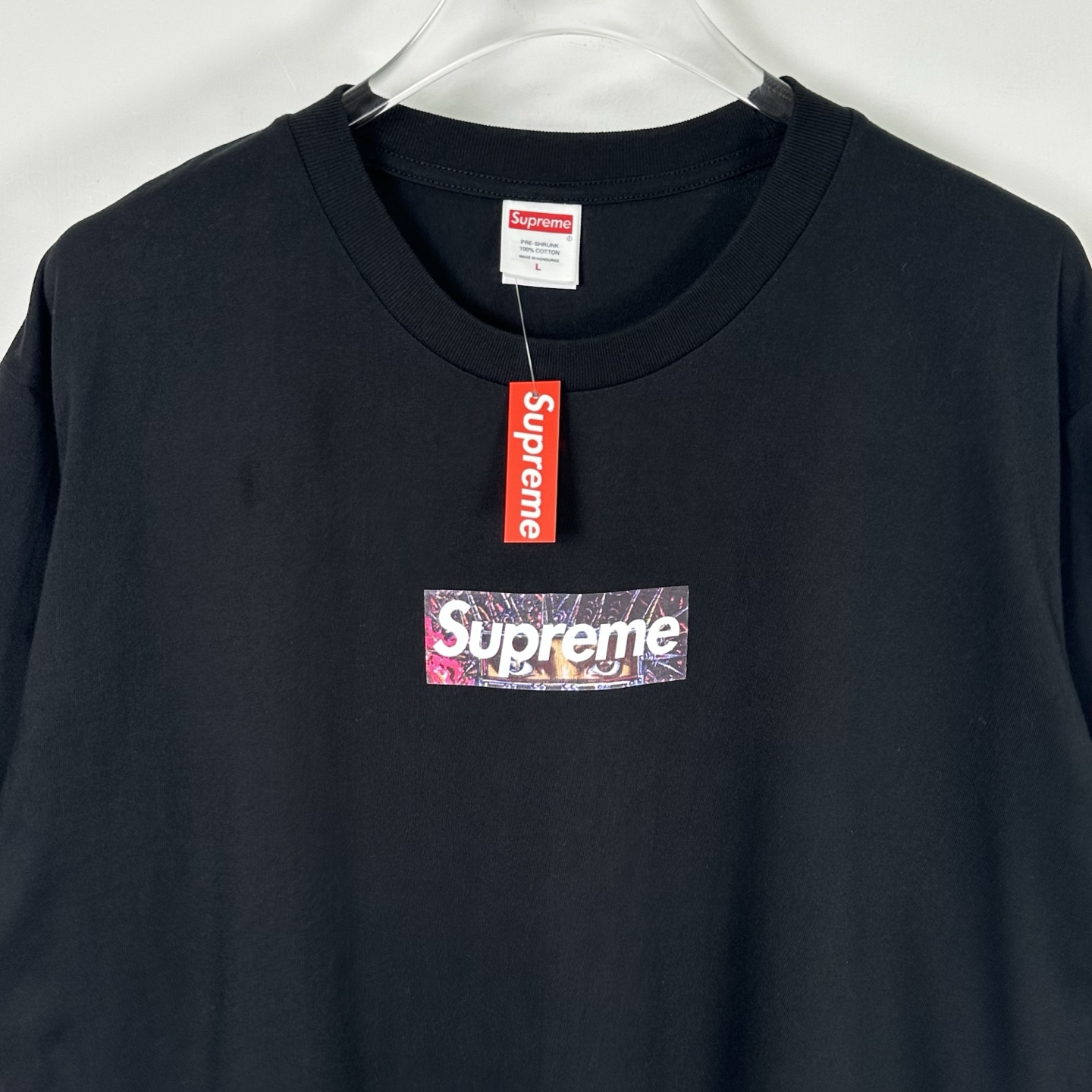 MJ T恤 SUPREME X MICHAEL JACKSON BOX LOGO TEE 迈克尔杰克逊专辑印花 logo圆领 短袖T恤 男女同款 黑色 白色   