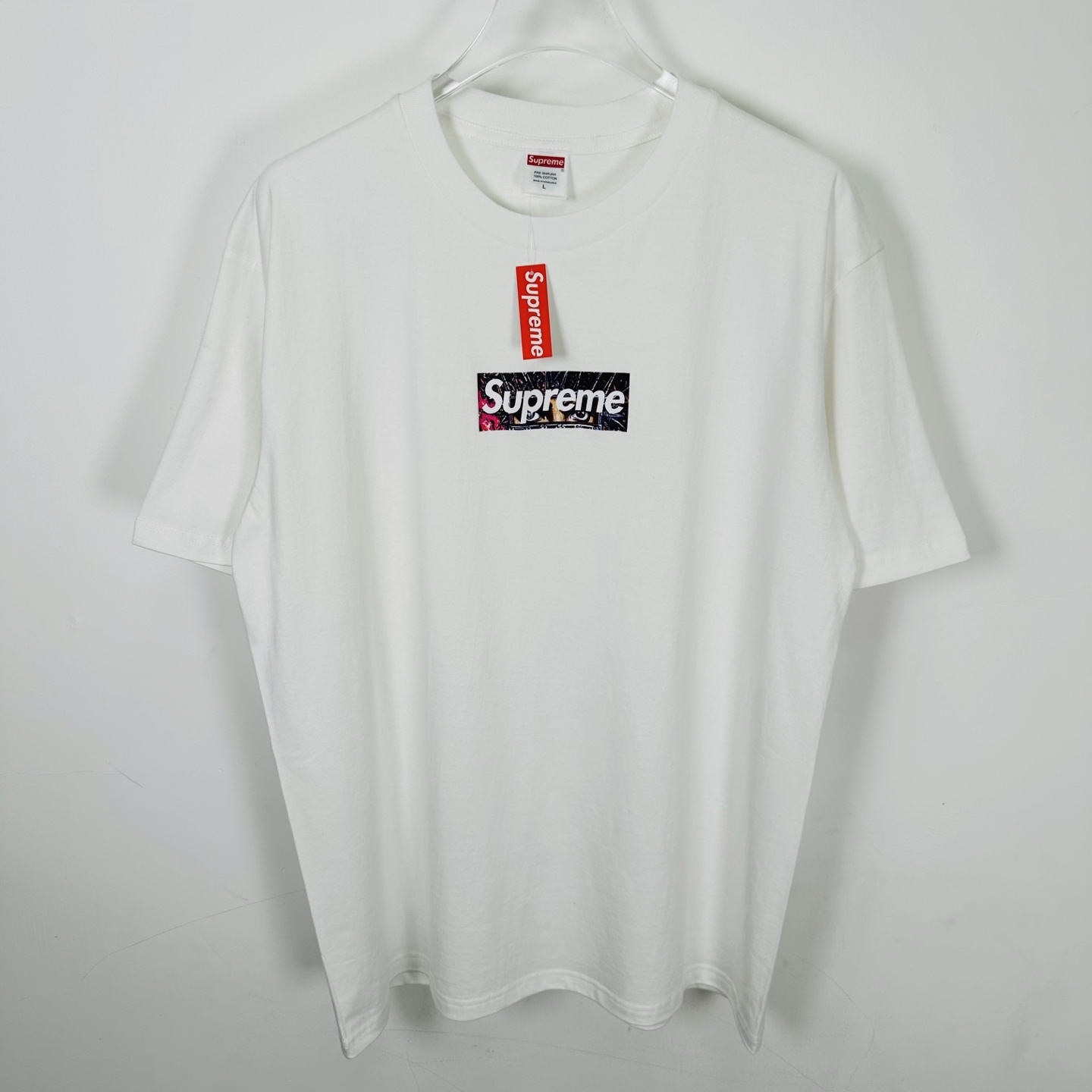 MJ T恤 SUPREME X MICHAEL JACKSON BOX LOGO TEE 迈克尔杰克逊专辑印花 logo圆领 短袖T恤 男女同款 黑色 白色   