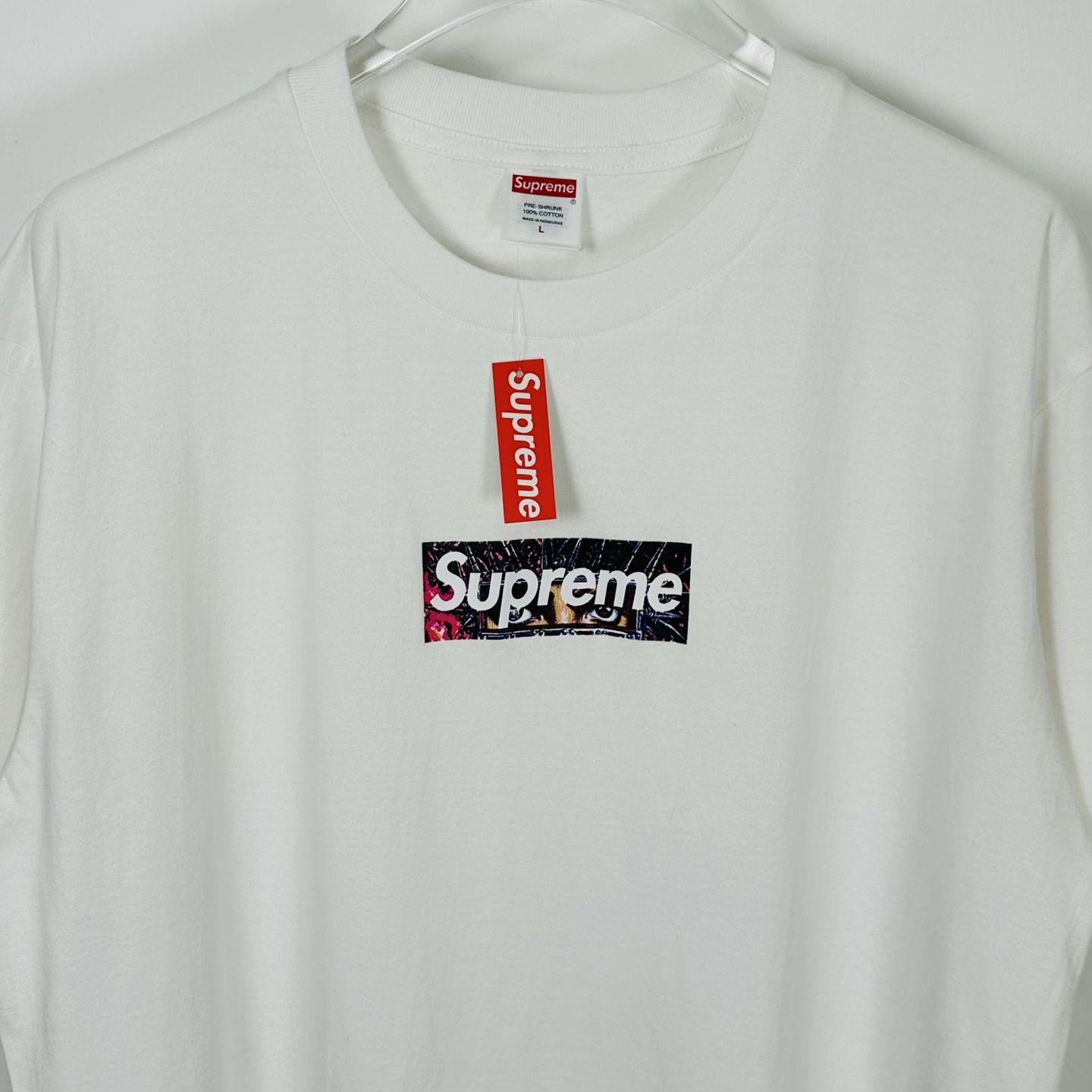 MJ T恤 SUPREME X MICHAEL JACKSON BOX LOGO TEE 迈克尔杰克逊专辑印花 logo圆领 短袖T恤 男女同款 黑色 白色   