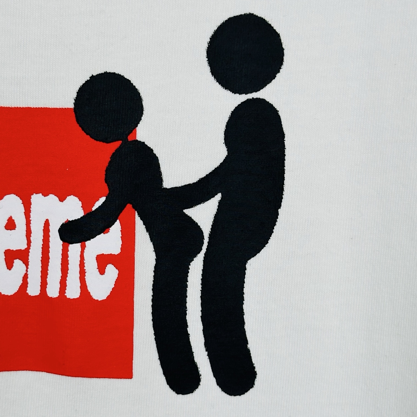 粘贴T恤 SUPREME FW25 STICK TEE 不可描述的短袖TEE  字母 印花 logo圆领 短袖T恤 男女同款 黑色 白色   