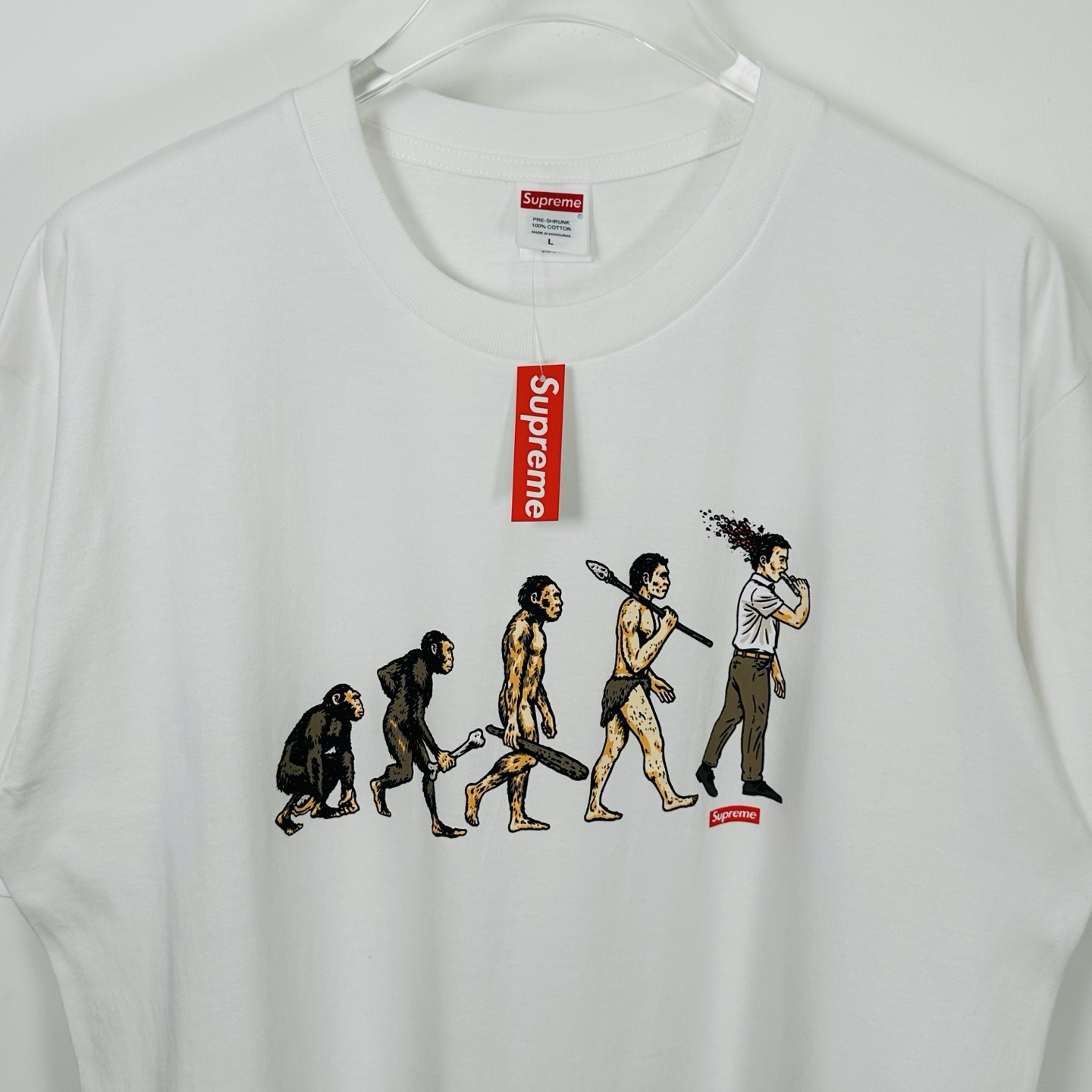 进化T恤 SUPREME SS26 EVOLUTION TEE  字母 印花 logo圆领 短袖T恤 男女同款 黑色 白色   