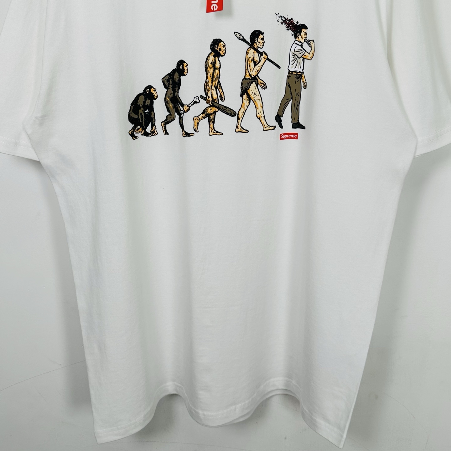 进化T恤 SUPREME SS26 EVOLUTION TEE  字母 印花 logo圆领 短袖T恤 男女同款 黑色 白色   
