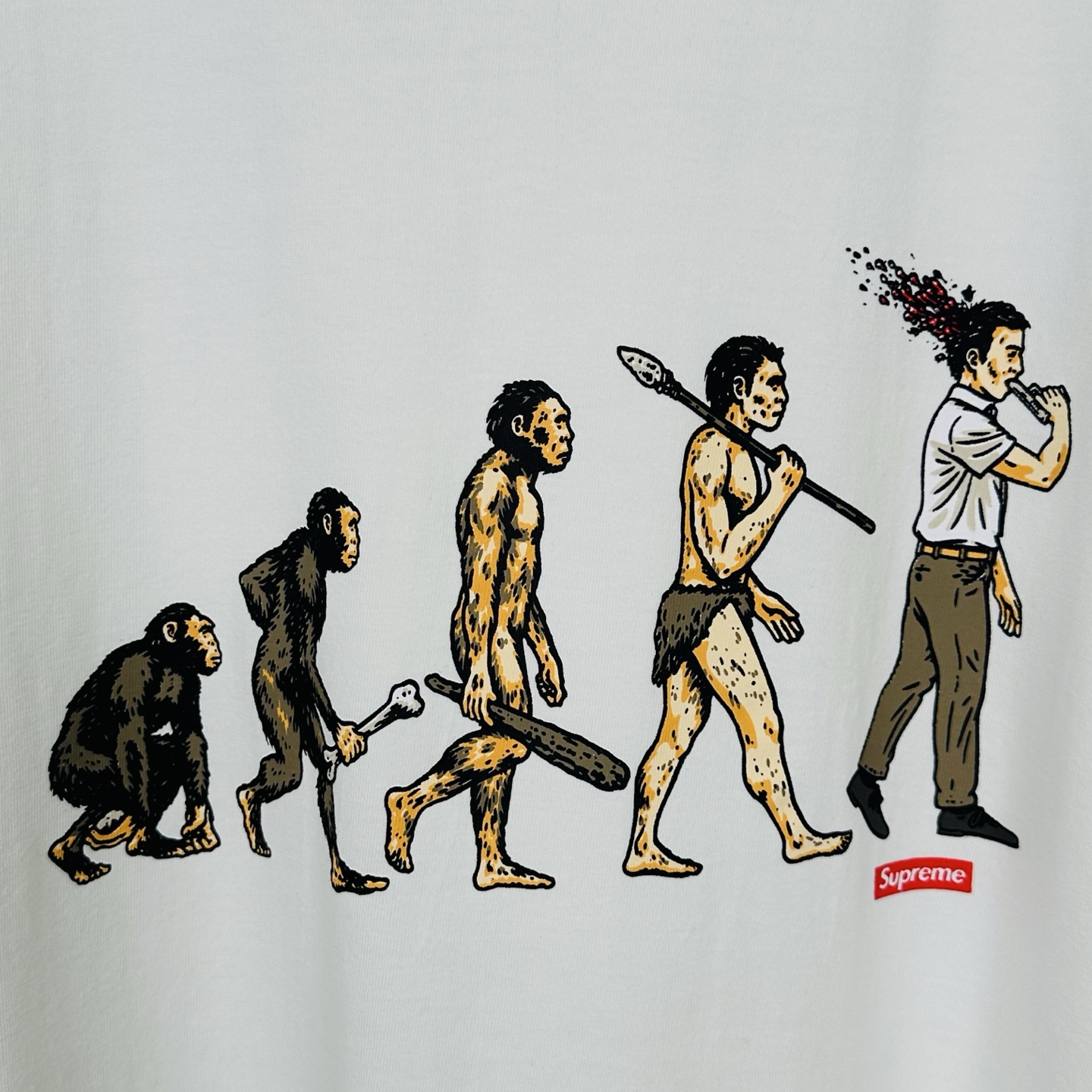 进化T恤 SUPREME SS26 EVOLUTION TEE  字母 印花 logo圆领 短袖T恤 男女同款 黑色 白色   