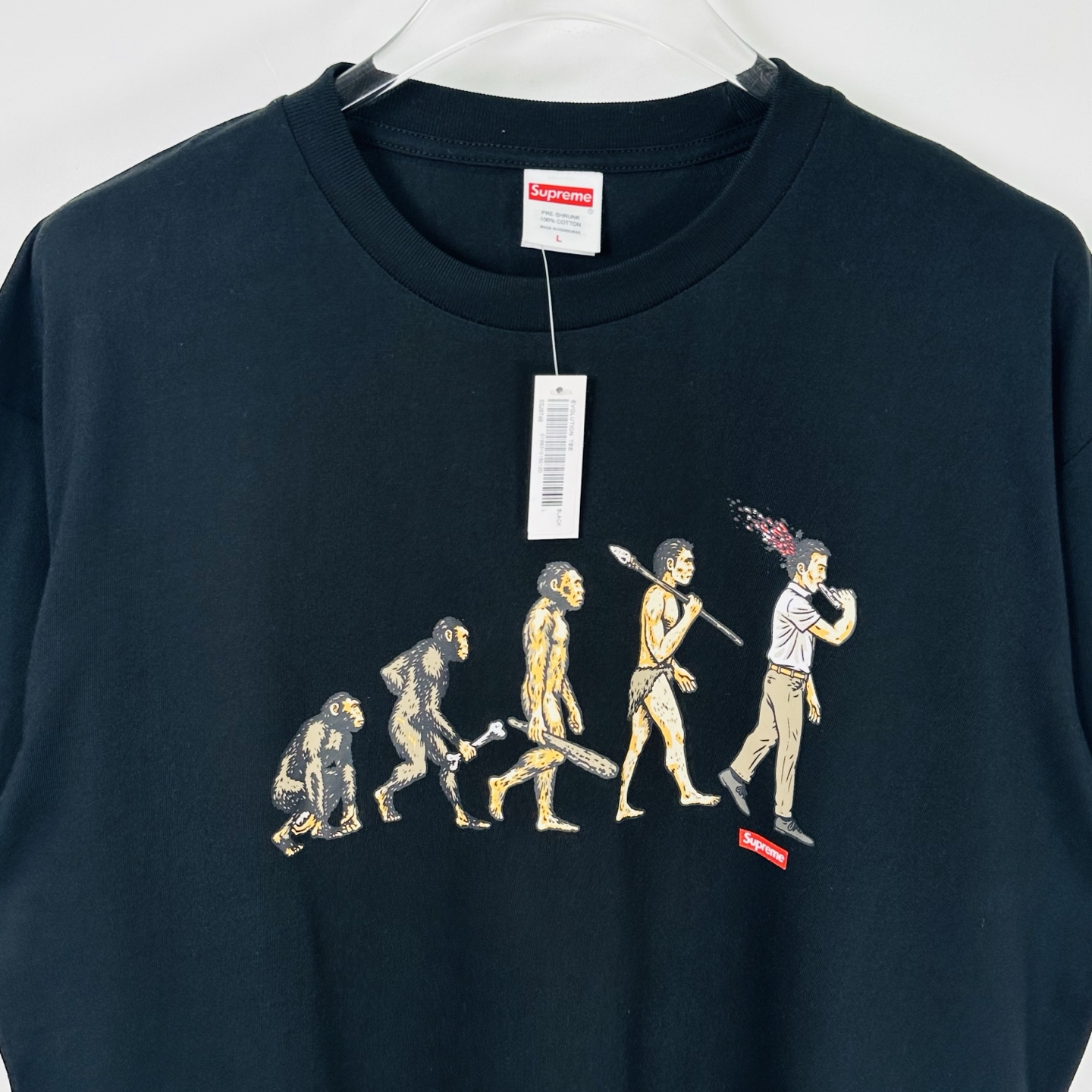 进化T恤 SUPREME SS26 EVOLUTION TEE  字母 印花 logo圆领 短袖T恤 男女同款 黑色 白色   