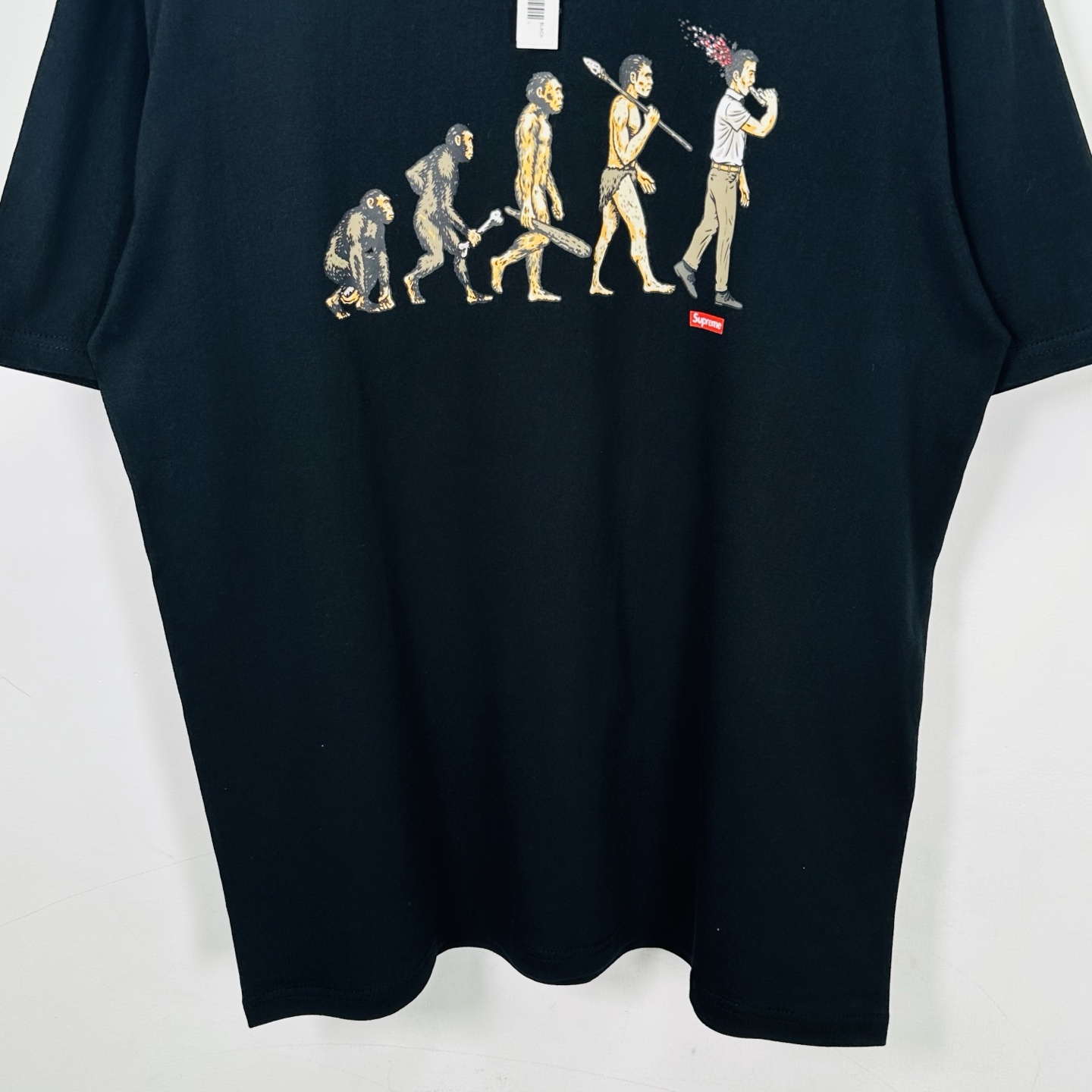 进化T恤 SUPREME SS26 EVOLUTION TEE  字母 印花 logo圆领 短袖T恤 男女同款 黑色 白色   