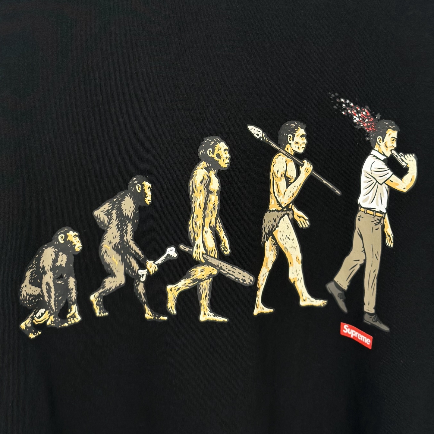 进化T恤 SUPREME SS26 EVOLUTION TEE  字母 印花 logo圆领 短袖T恤 男女同款 黑色 白色   