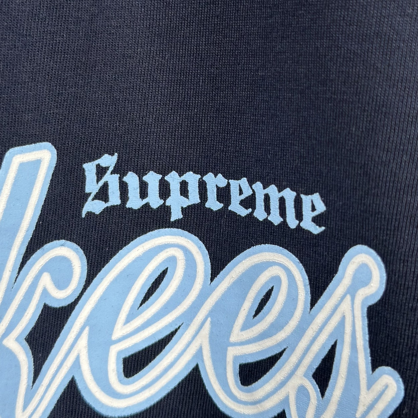 SUPREME x MLB 联名款 NEW YORK YANKEES TEE   字母 印花 logo圆领 短袖T恤 男女同款 黑色 白色   