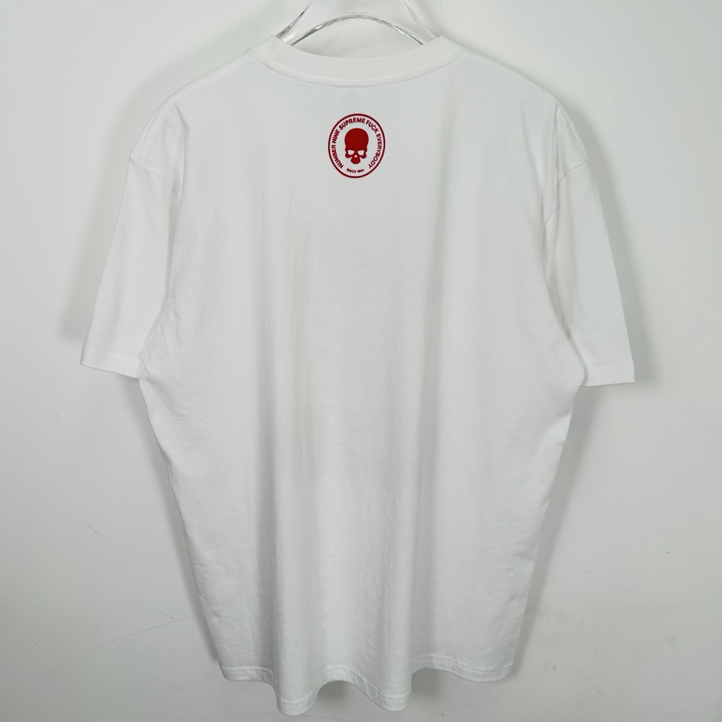闭嘴T恤 SUPREME X NUMBER （N）INE 联名款 SHUT UP TEE 英文字母 印花 logo圆领 短袖T恤 男女同款 黑色 白色   
