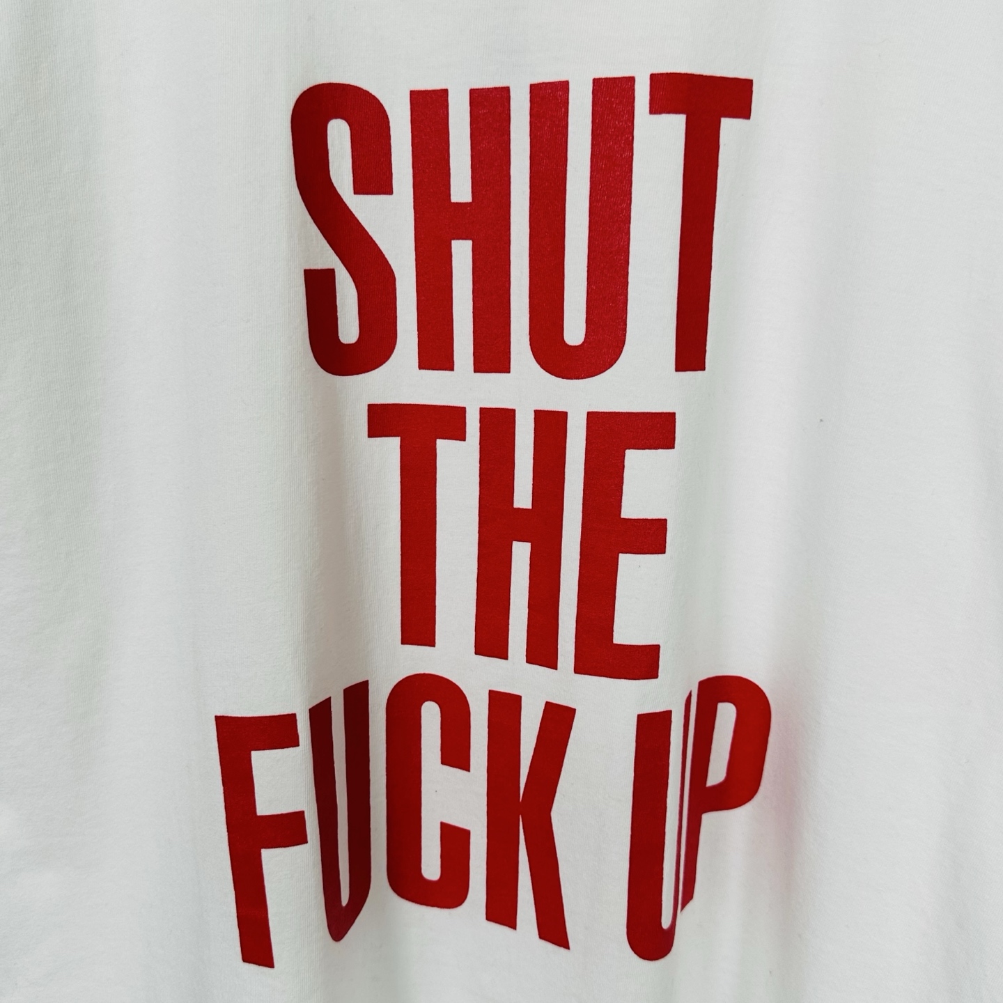 闭嘴T恤 SUPREME X NUMBER （N）INE 联名款 SHUT UP TEE 英文字母 印花 logo圆领 短袖T恤 男女同款 黑色 白色   