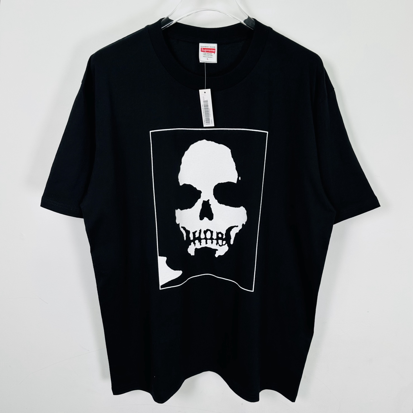 曼森T恤 SUPREME X NUMBER （N）INE 联名款 MANSON TEE  印花 logo圆领 短袖T恤 男女同款 黑色 白色   