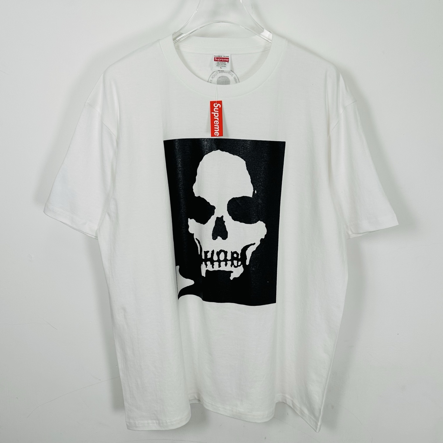 曼森T恤 SUPREME X NUMBER （N）INE 联名款 MANSON TEE  印花 logo圆领 短袖T恤 男女同款 黑色 白色   