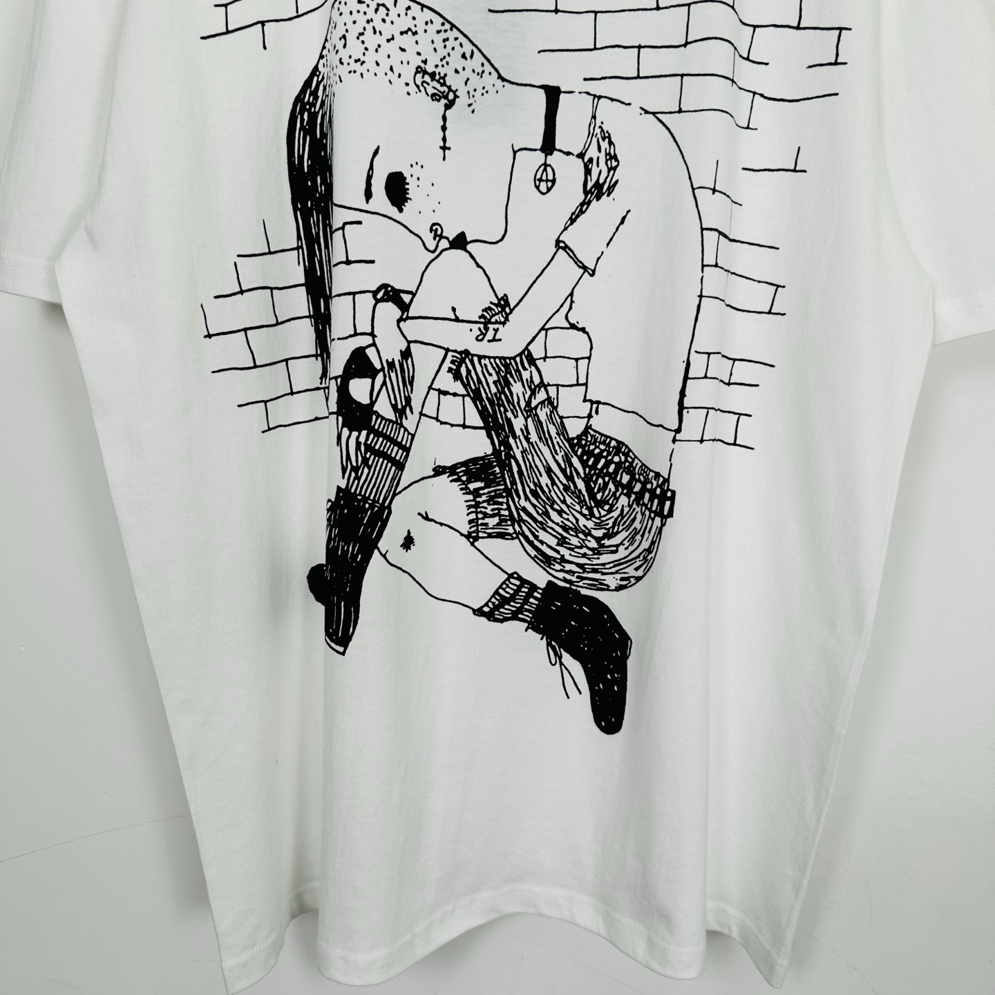 曼森T恤 SUPREME X NUMBER   印花 logo圆领 短袖T恤 男女同款 黑色 白色   