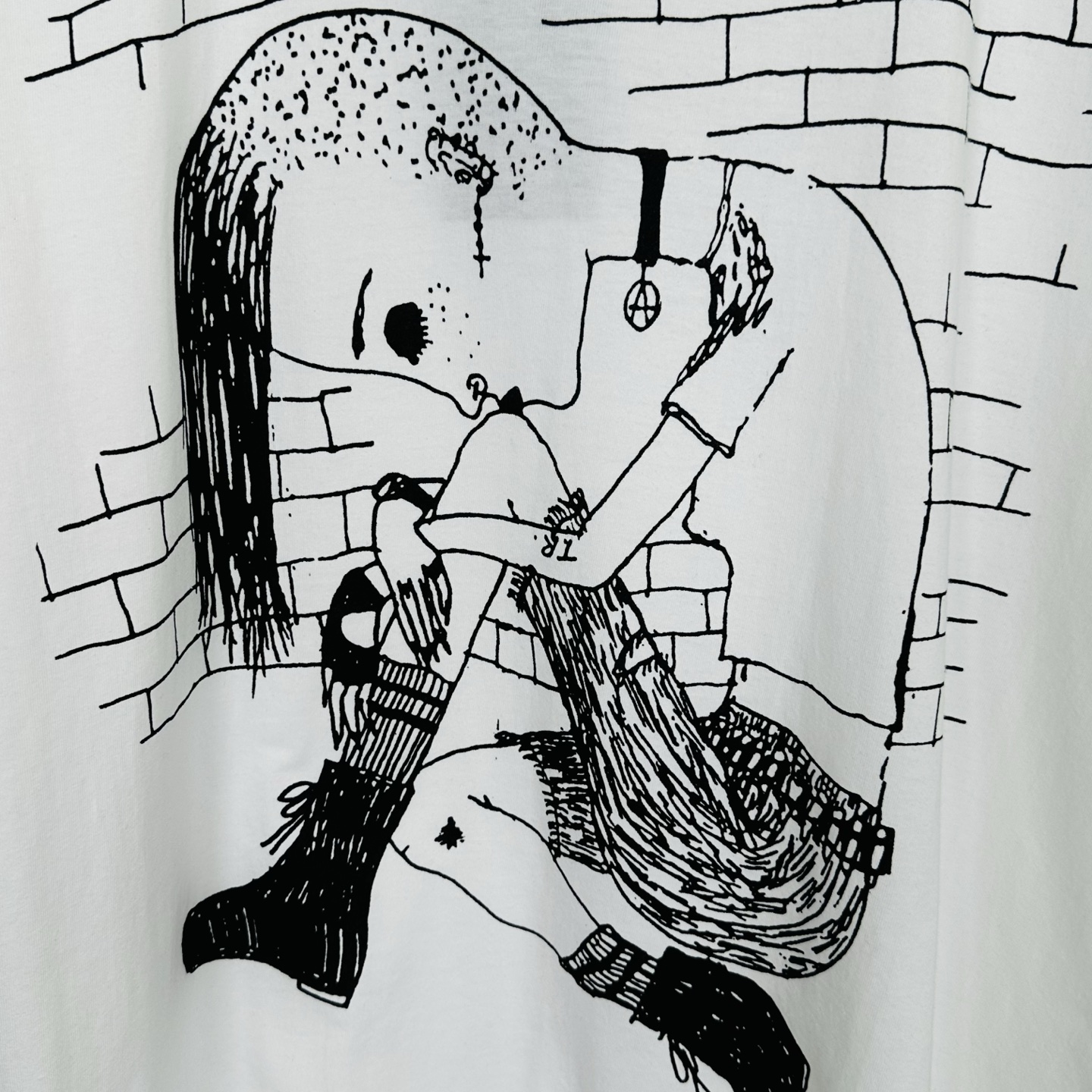 曼森T恤 SUPREME X NUMBER   印花 logo圆领 短袖T恤 男女同款 黑色 白色   