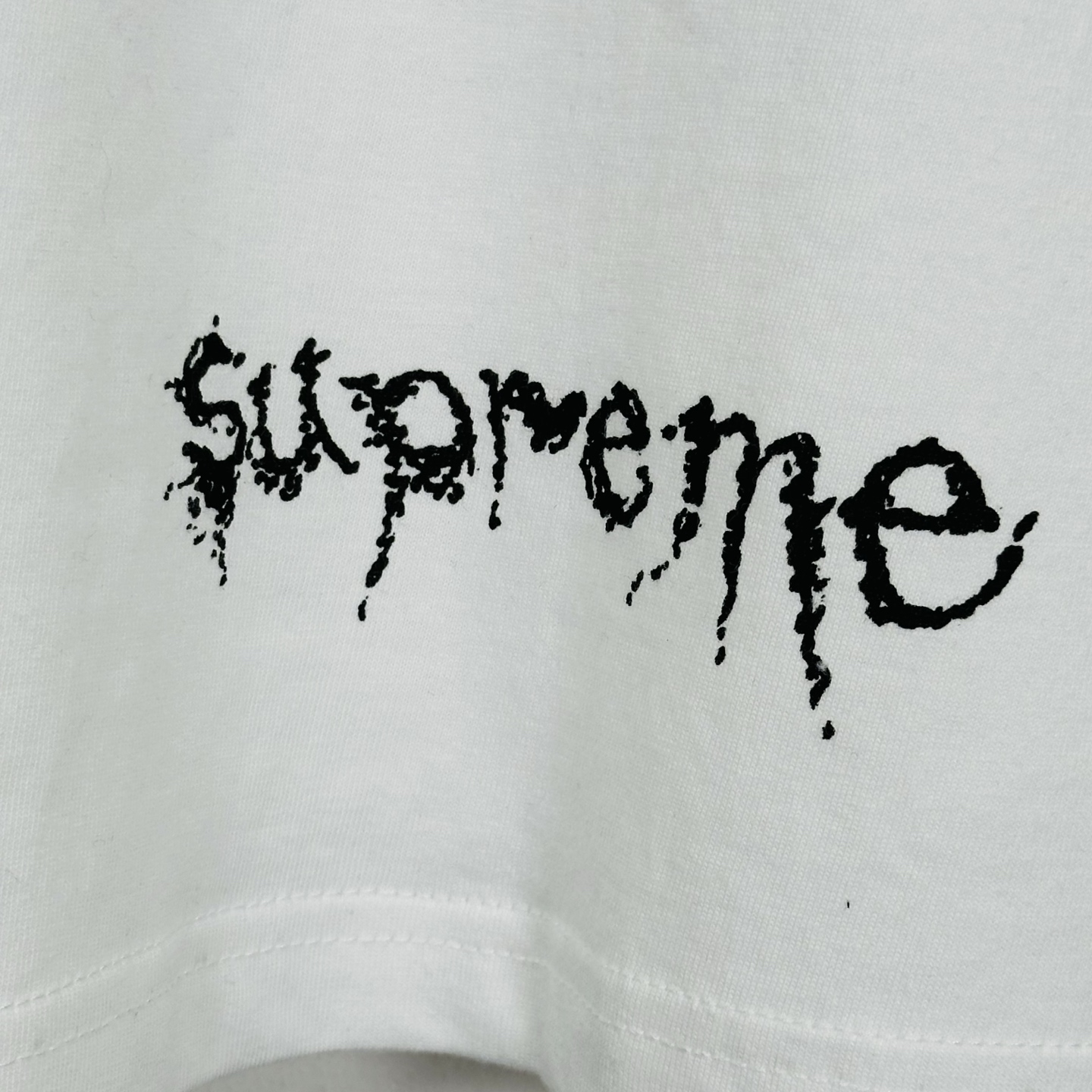 曼森T恤 SUPREME X NUMBER   印花 logo圆领 短袖T恤 男女同款 黑色 白色   