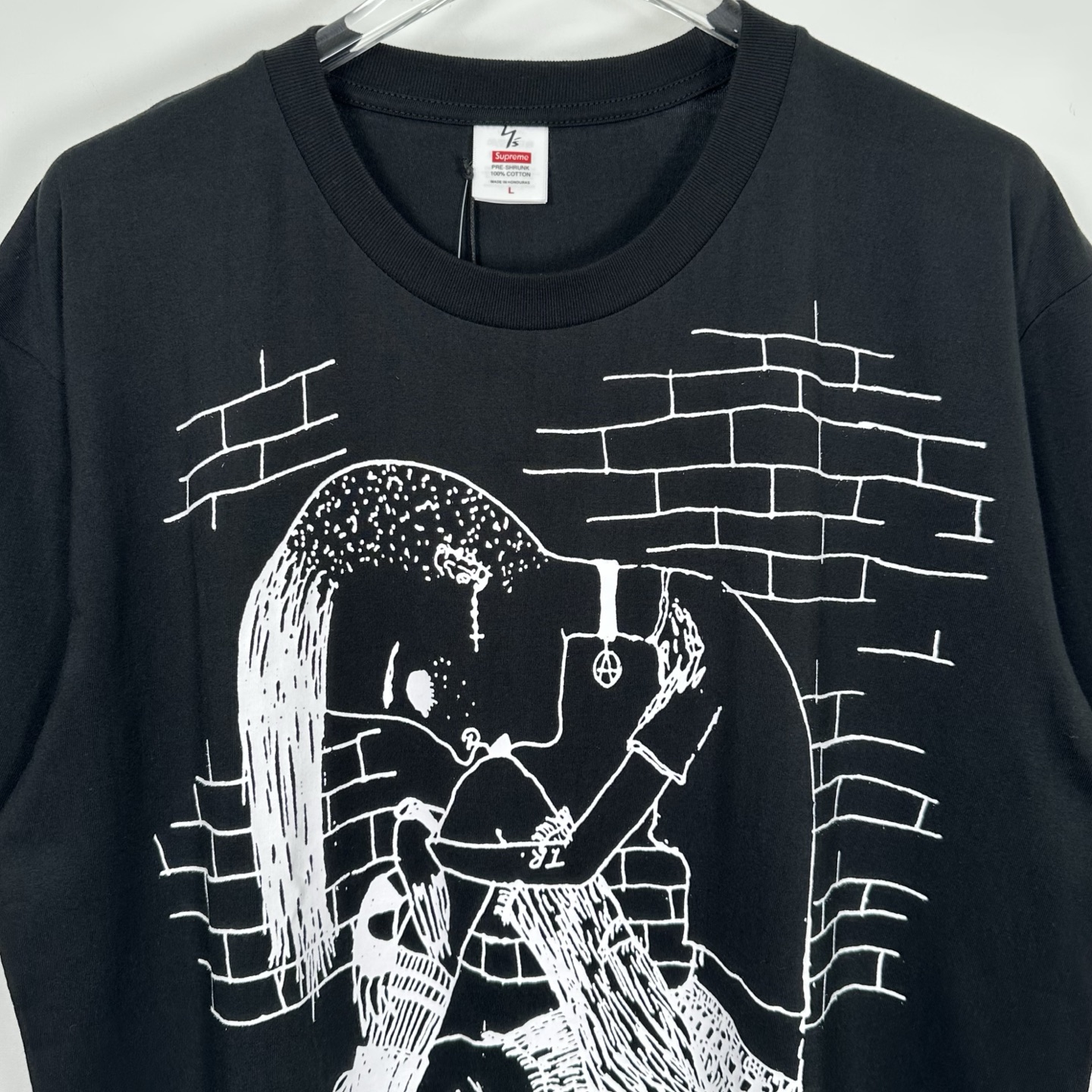 曼森T恤 SUPREME X NUMBER   印花 logo圆领 短袖T恤 男女同款 黑色 白色   