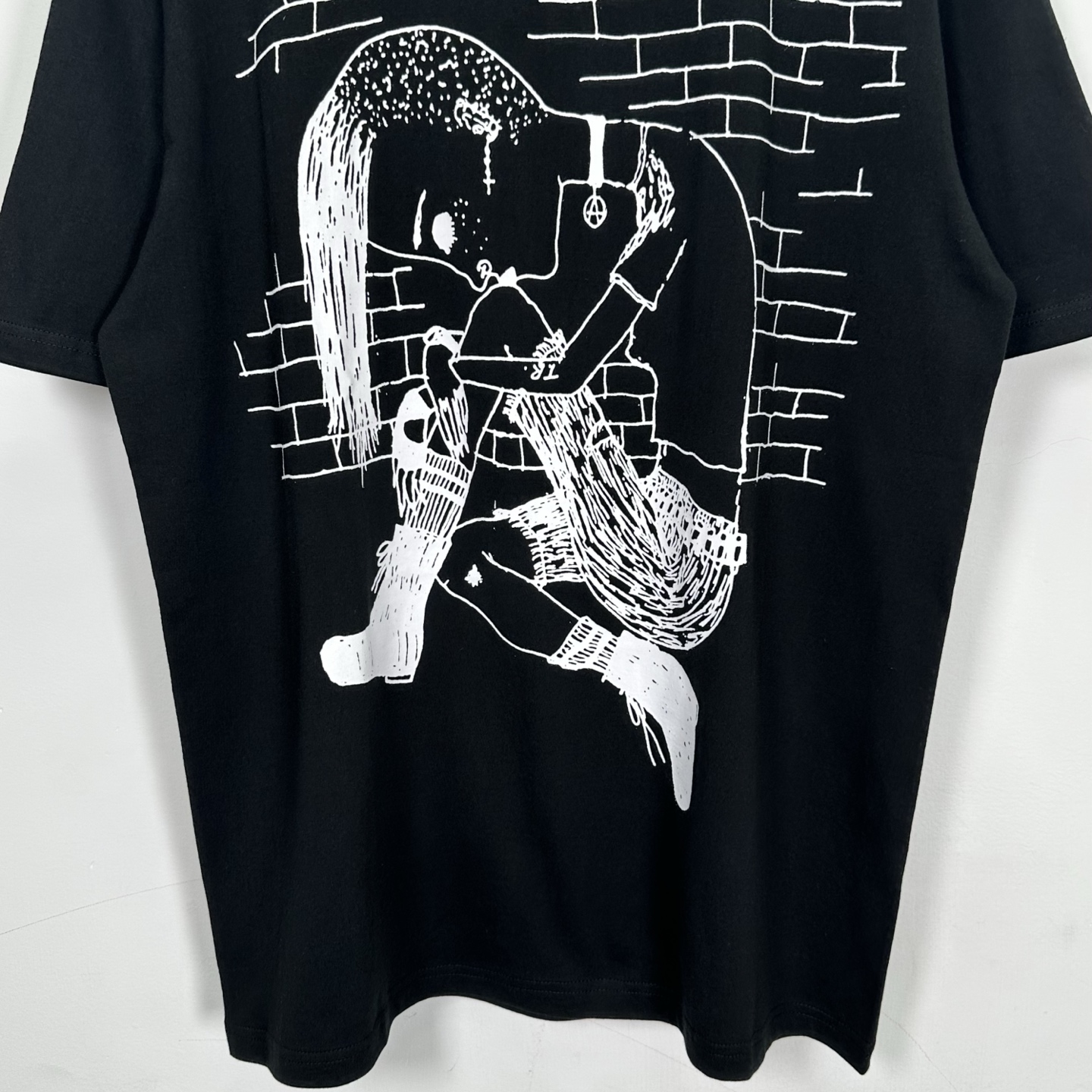 曼森T恤 SUPREME X NUMBER   印花 logo圆领 短袖T恤 男女同款 黑色 白色   