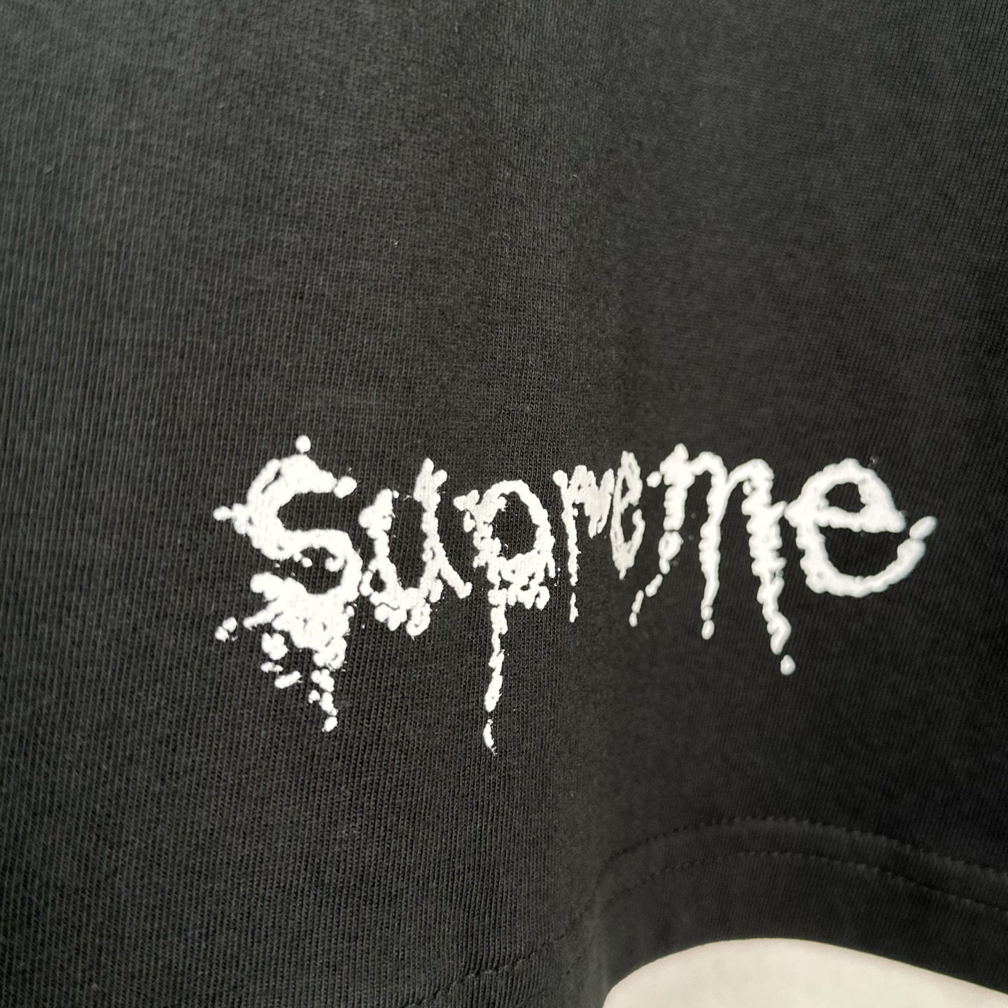 曼森T恤 SUPREME X NUMBER   印花 logo圆领 短袖T恤 男女同款 黑色 白色   