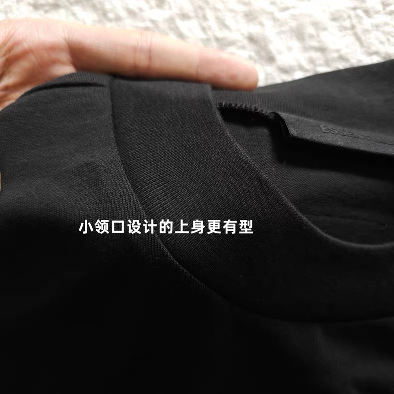 Fear Of God Essentials ssentials复线23ss  FOG 字母印花圆领短袖 T恤 男女同款 夏款  立体硅胶  