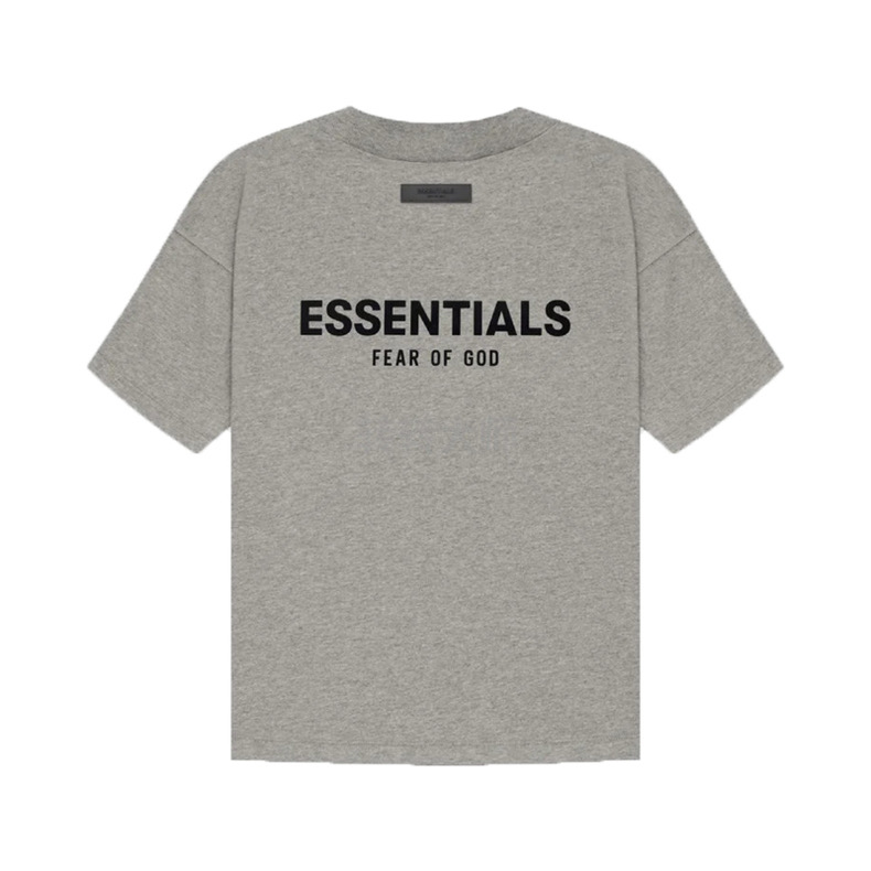 Fear Of God ESSENTIALS FOG胸口后背植绒  FOG 字母印花圆领短袖 T恤 男女同款 夏款  
