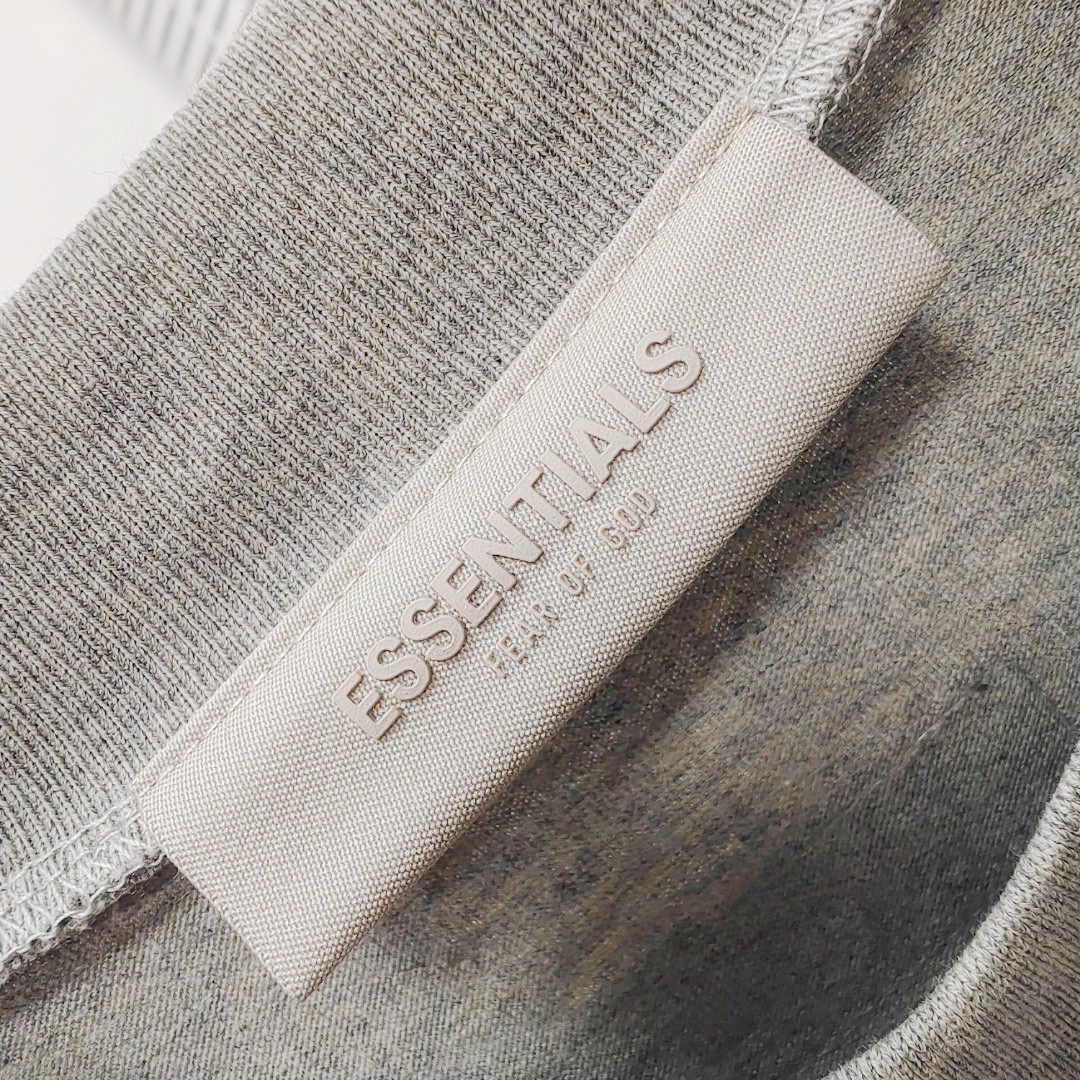 Fear Of God ESSENTIALS FOG胸口后背植绒  FOG 字母印花圆领短袖 T恤 男女同款 夏款  