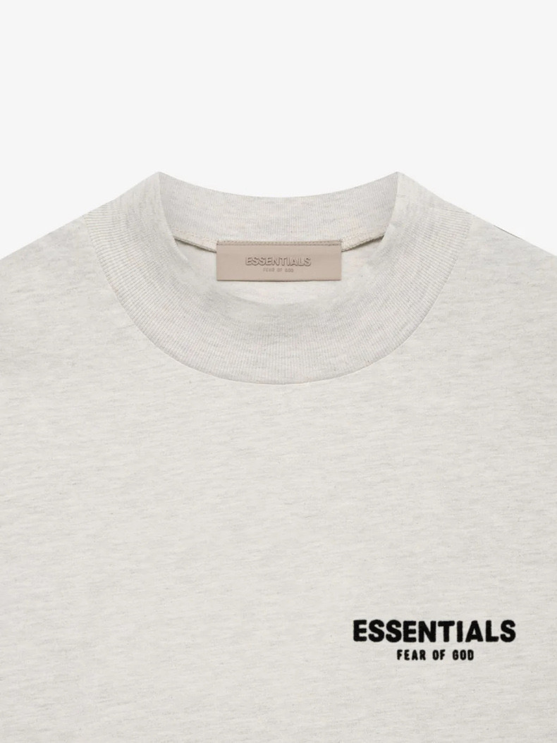 Fear Of God ESSENTIALS FOG胸口后背植绒  FOG 字母印花圆领短袖 T恤 男女同款 夏款  