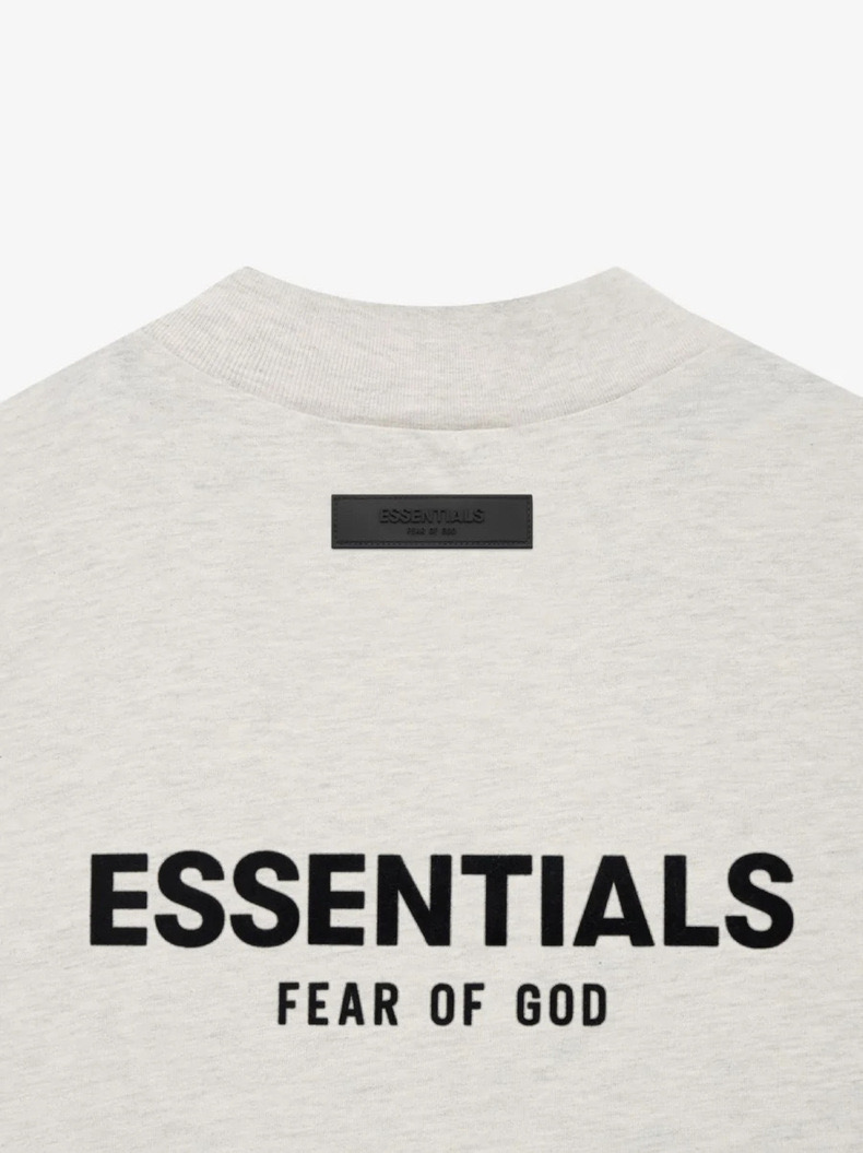Fear Of God ESSENTIALS FOG胸口后背植绒  FOG 字母印花圆领短袖 T恤 男女同款 夏款  