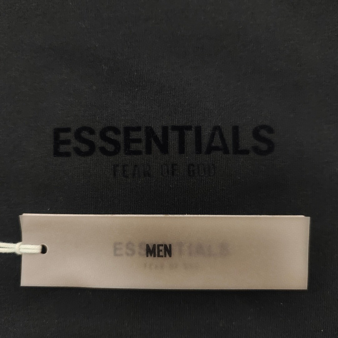 Fear Of God ESSENTIALS FOG胸口后背植绒  FOG 字母印花圆领短袖 T恤 男女同款 夏款  