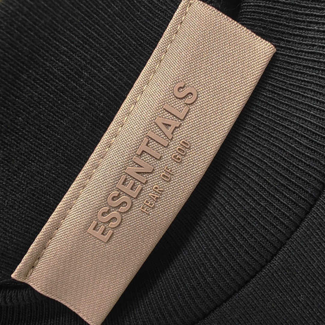 Fear Of God ESSENTIALS FOG胸口后背植绒  FOG 字母印花圆领短袖 T恤 男女同款 夏款  