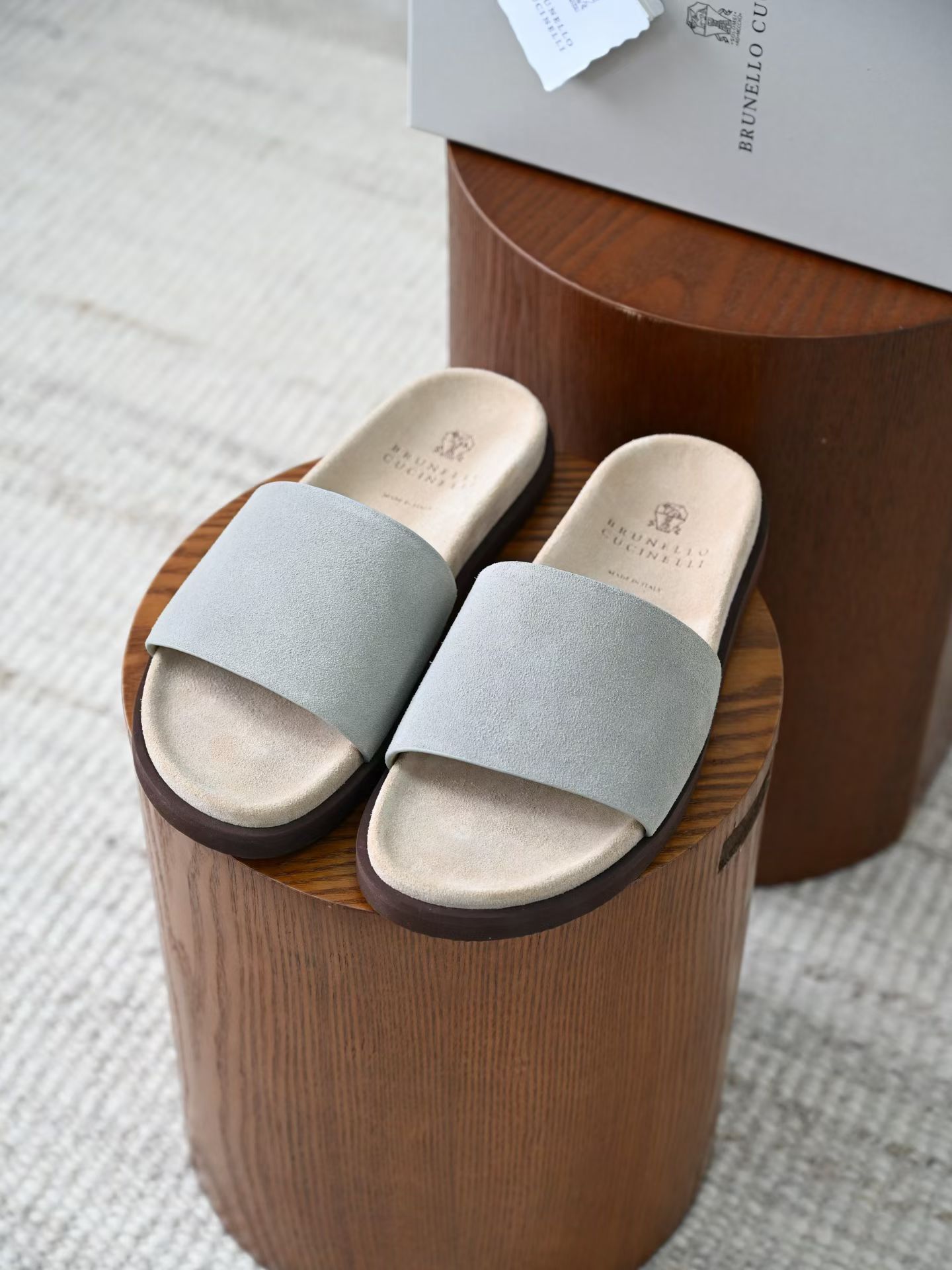 BC Brunello Cucinelli - Premium Suede Summer Slides Handmade Edition