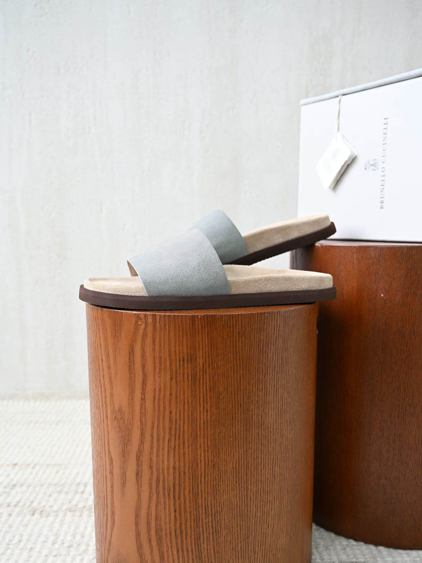 BC Brunello Cucinelli - Premium Suede Summer Slides Handmade Edition